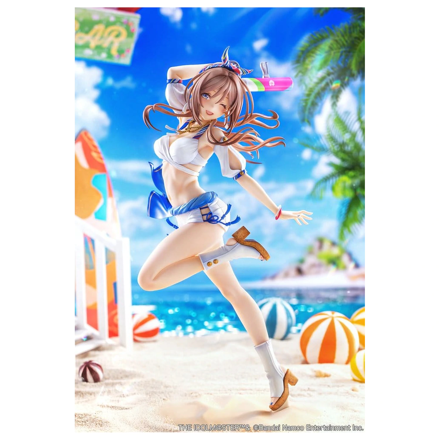 The Idolmaster Gakuen PVC Figure 1/7 Himesaki Rinami Kimi to Semi Blue Ver. 27 cm product photo