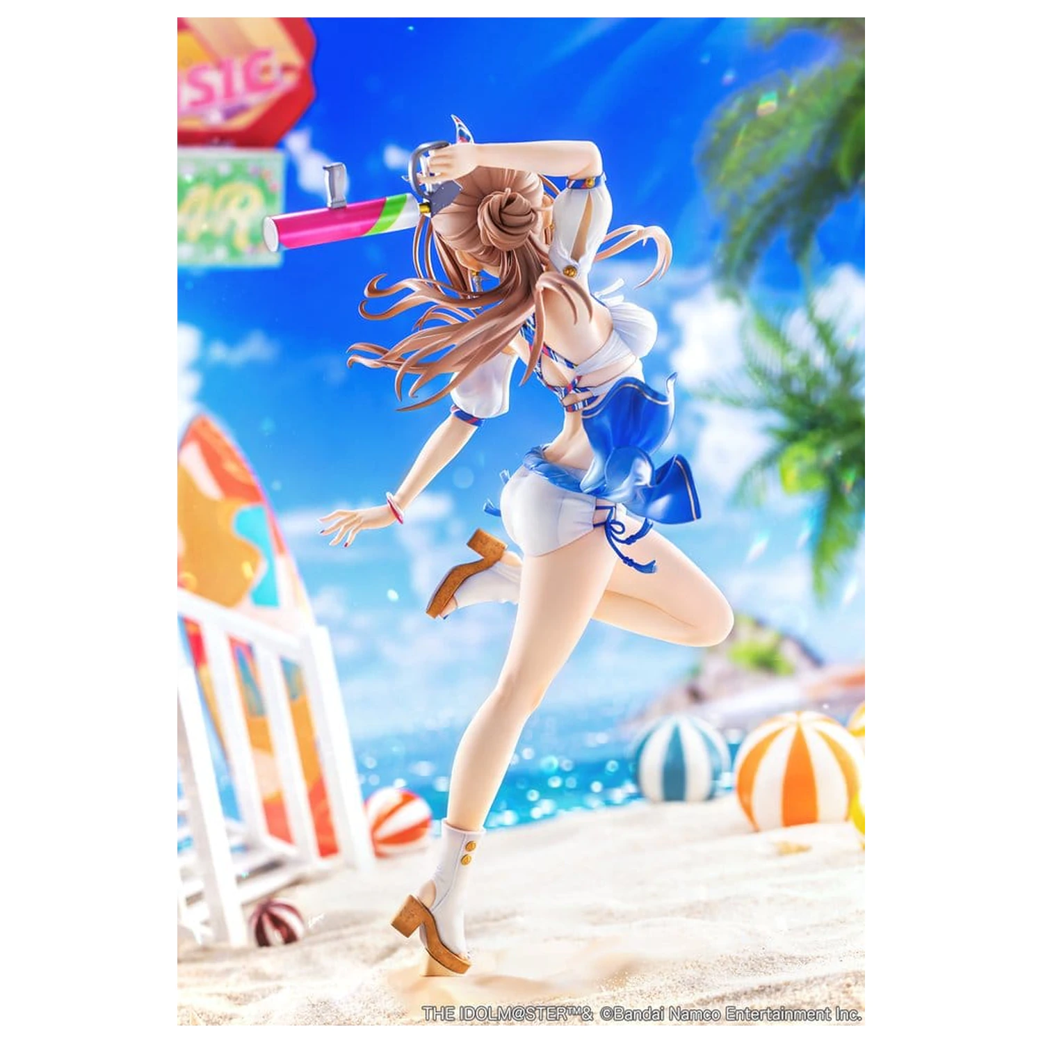 The Idolmaster Gakuen PVC Figure 1/7 Himesaki Rinami Kimi to Semi Blue Ver. 27 cm product photo