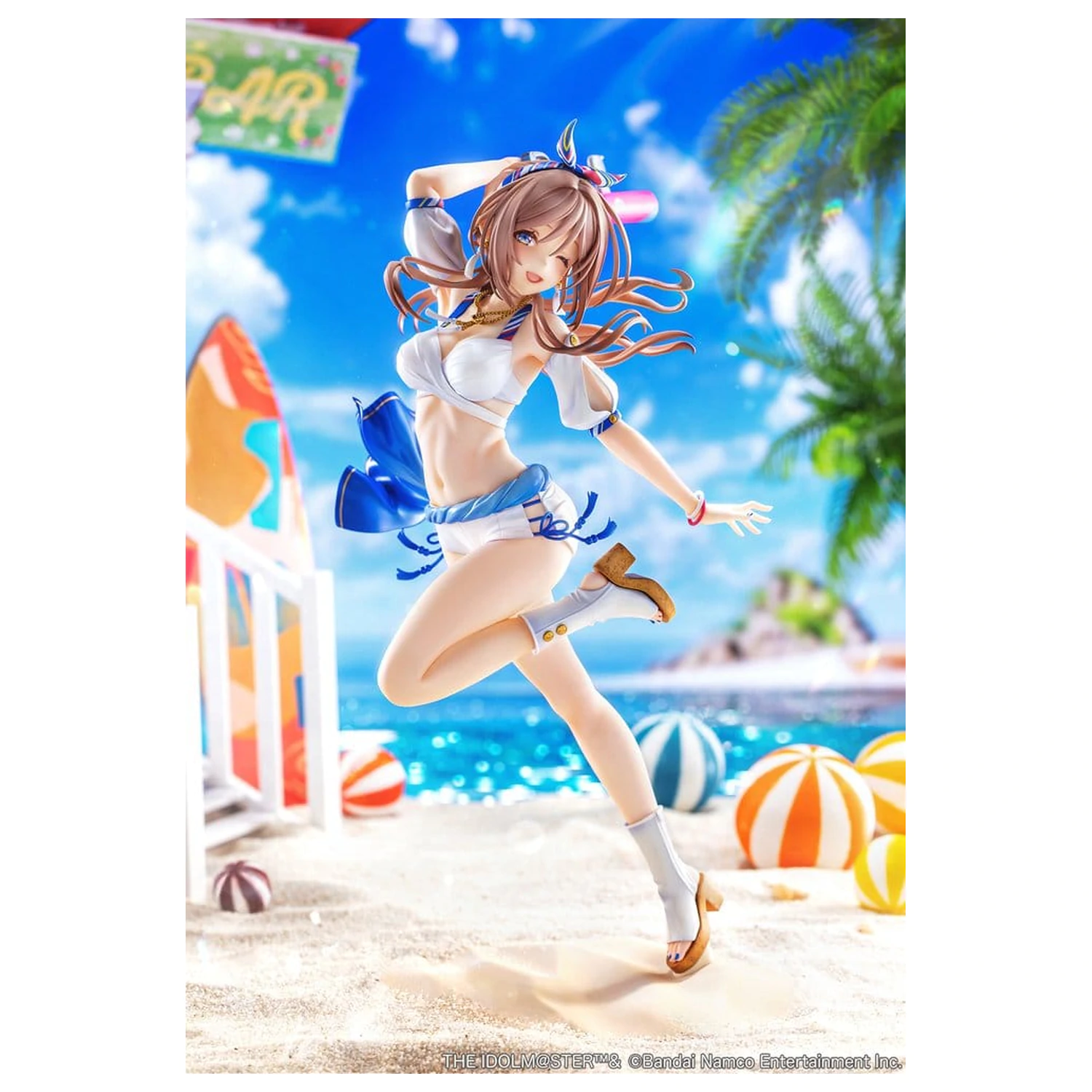 The Idolmaster Gakuen PVC Figure 1/7 Himesaki Rinami Kimi to Semi Blue Ver. With Bonus 27 cm product photo