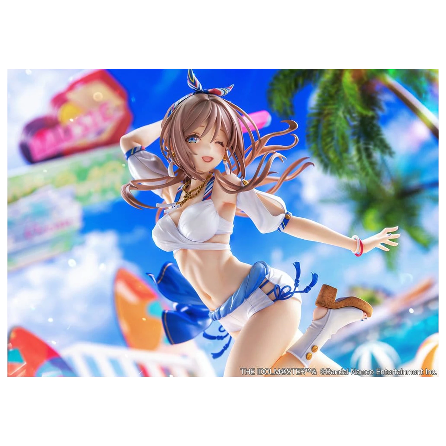 The Idolmaster Gakuen PVC Figure 1/7 Himesaki Rinami Kimi to Semi Blue Ver. With Bonus 27 cm product photo