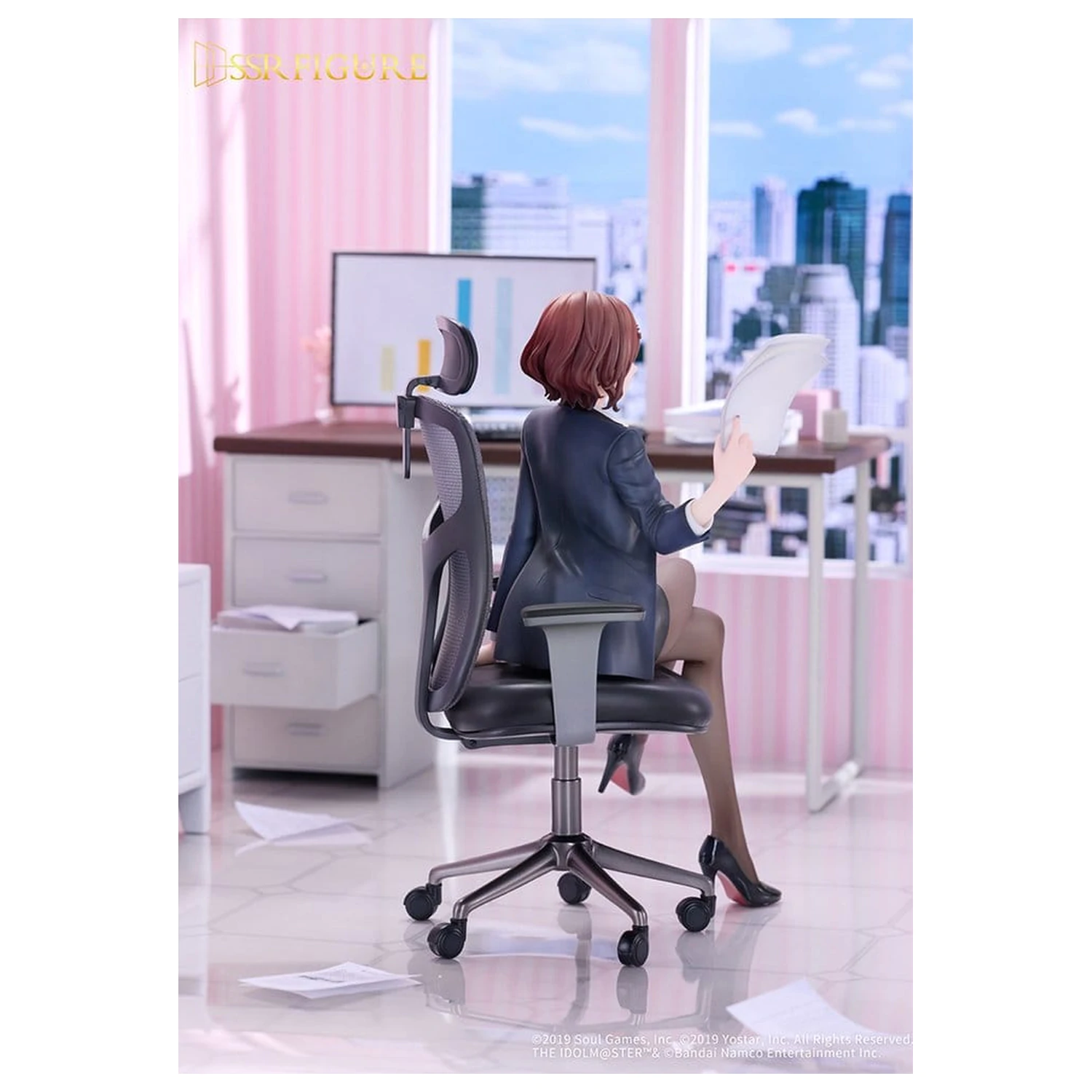 The Idolmaster Shiny Colors x Mahjong Soul PVC Figure 1/7 Madoka Higuchi Effortless Work Ver. 21 cm product photo