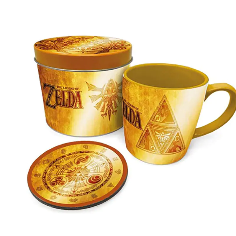 The Legend of Zelda Golden Triforce Mug and Coaster set product photo