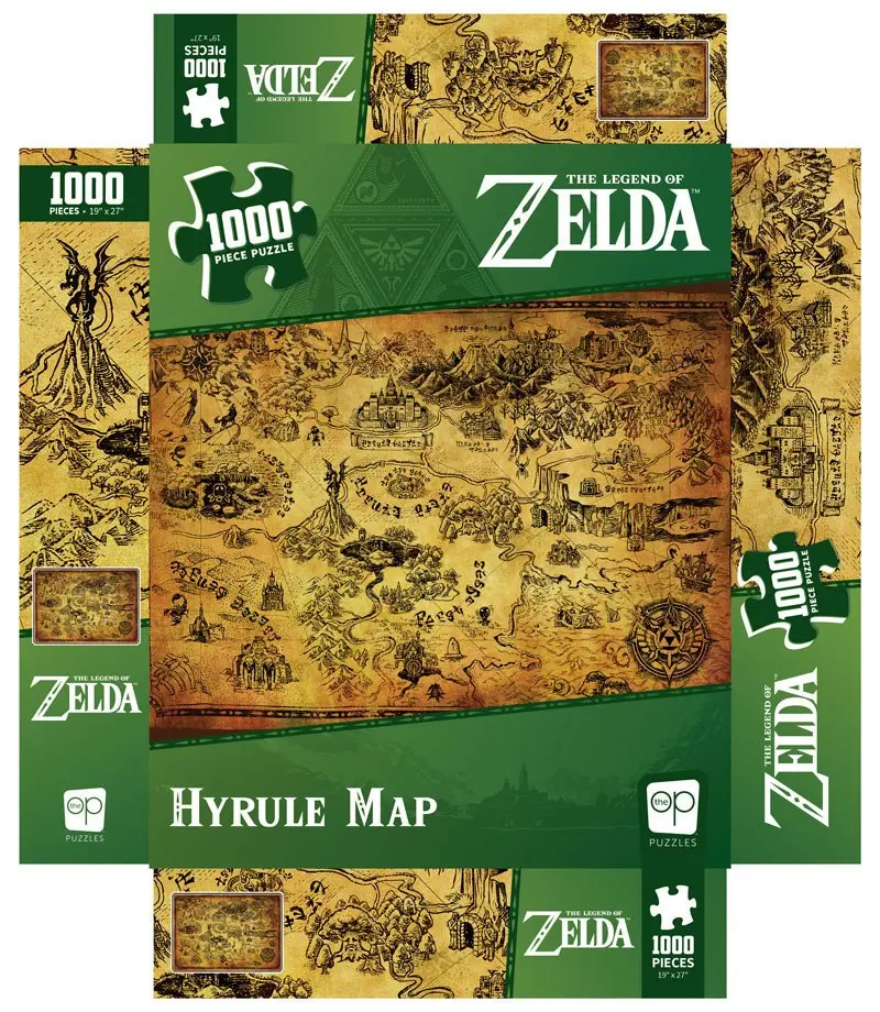 The Legend of Zelda Jigsaw Puzzle Hyrule Map (1000 pieces) product photo