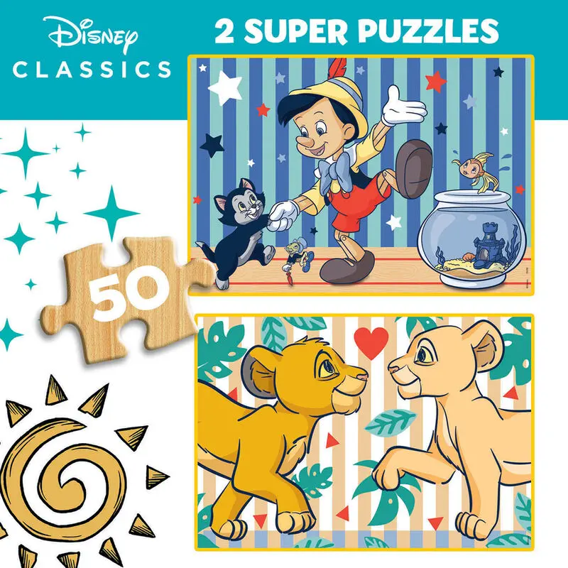 Disney The Lion King Pinocchio puzzle 2x50pcs product photo