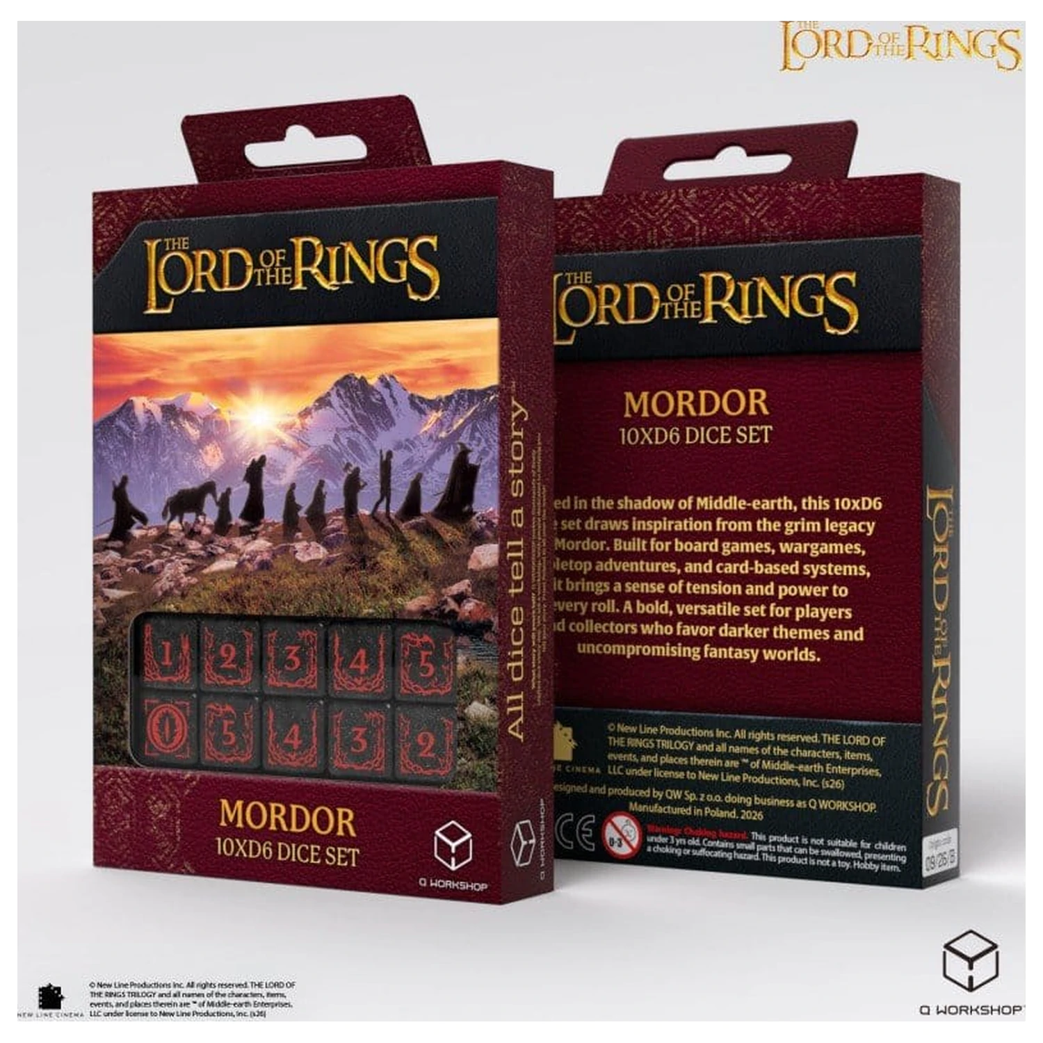 The Lord of the Rings: 10 D6 Dice Set Mordor product photo
