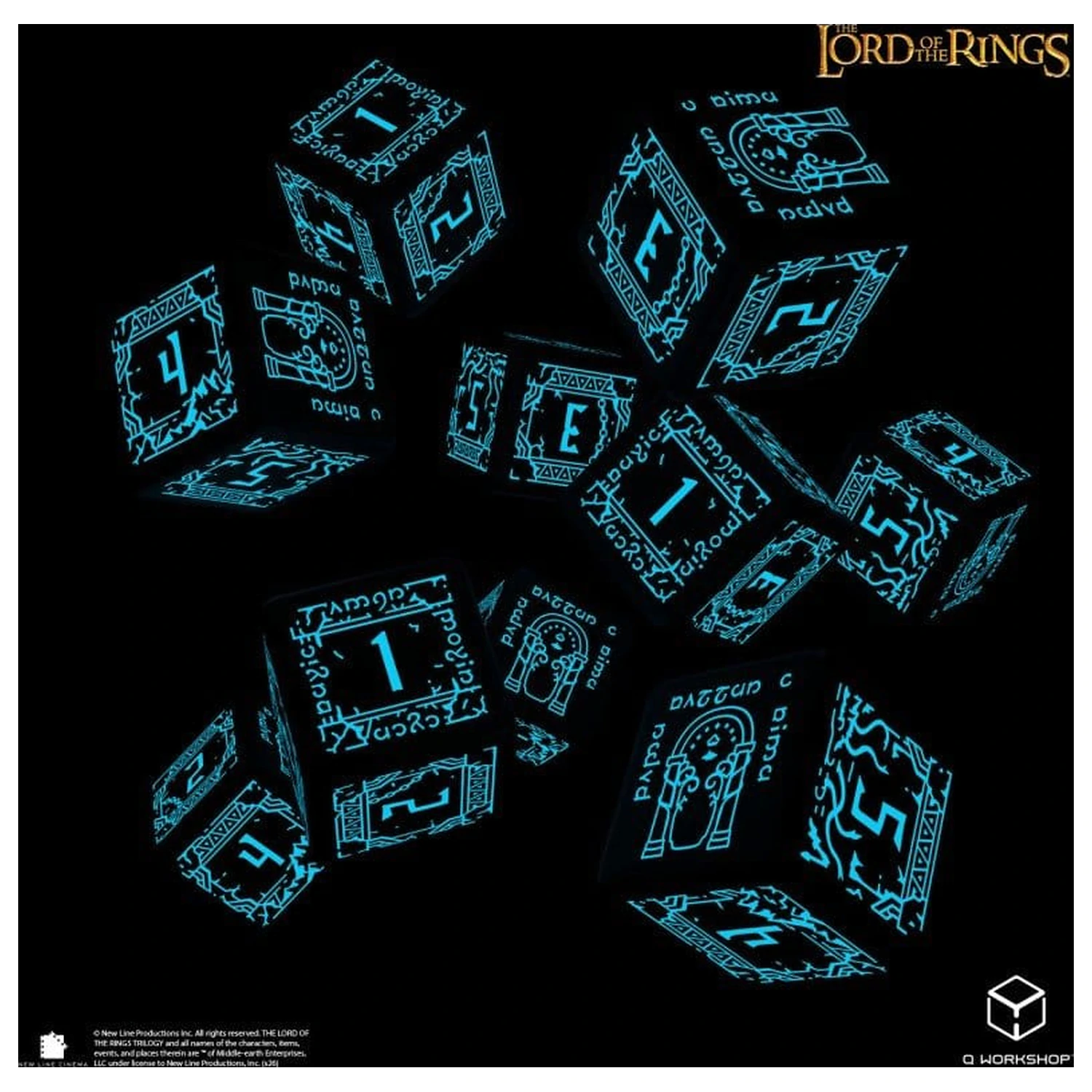 The Lord of the Rings: 10 D6 Dice Set Moria (Glow in the dark) product photo