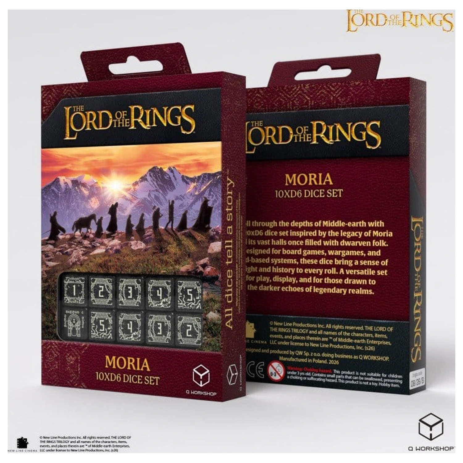 The Lord of the Rings: 10 D6 Dice Set Moria (Glow in the dark) product photo