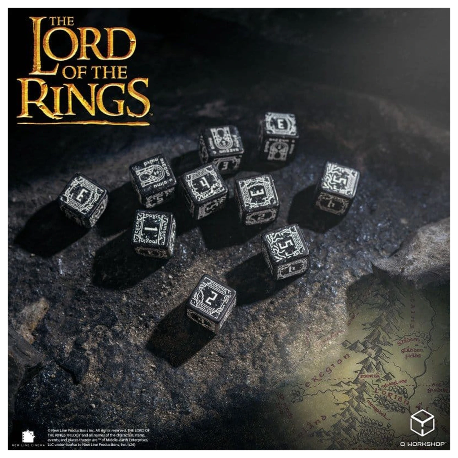 The Lord of the Rings: 10 D6 Dice Set Moria (Glow in the dark) product photo