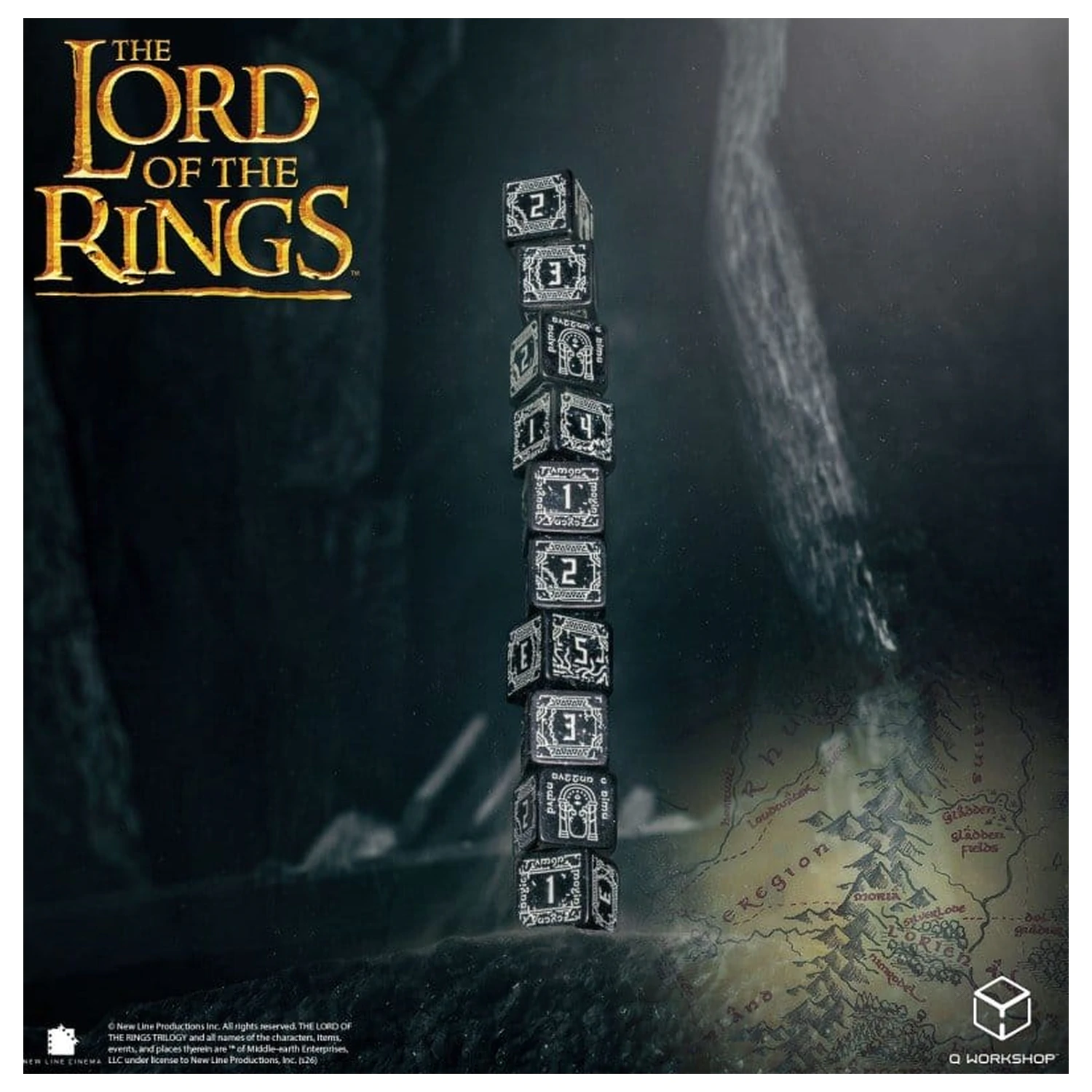 The Lord of the Rings: 10 D6 Dice Set Moria (Glow in the dark) product photo