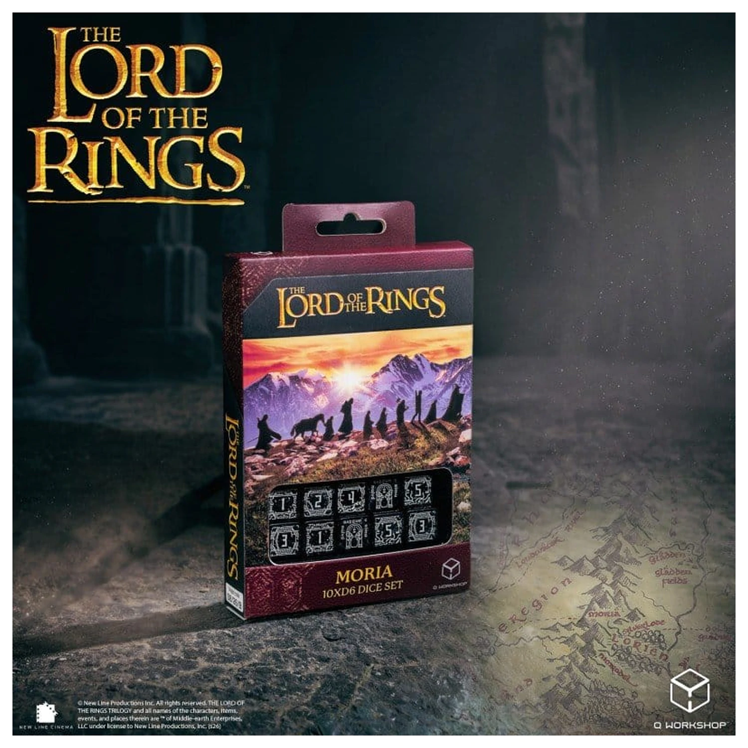 The Lord of the Rings: 10 D6 Dice Set Moria (Glow in the dark) product photo