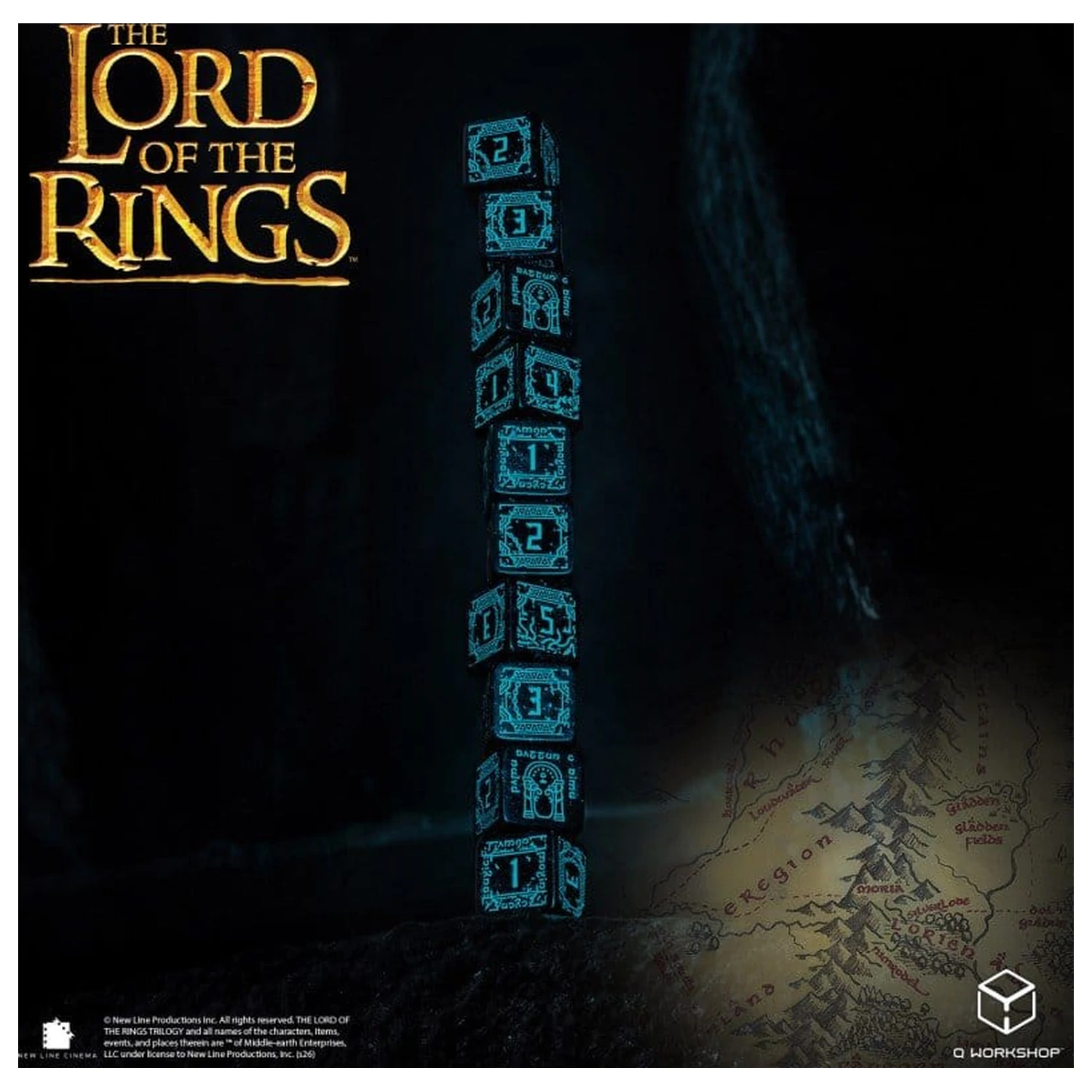 The Lord of the Rings: 10 D6 Dice Set Moria (Glow in the dark) product photo