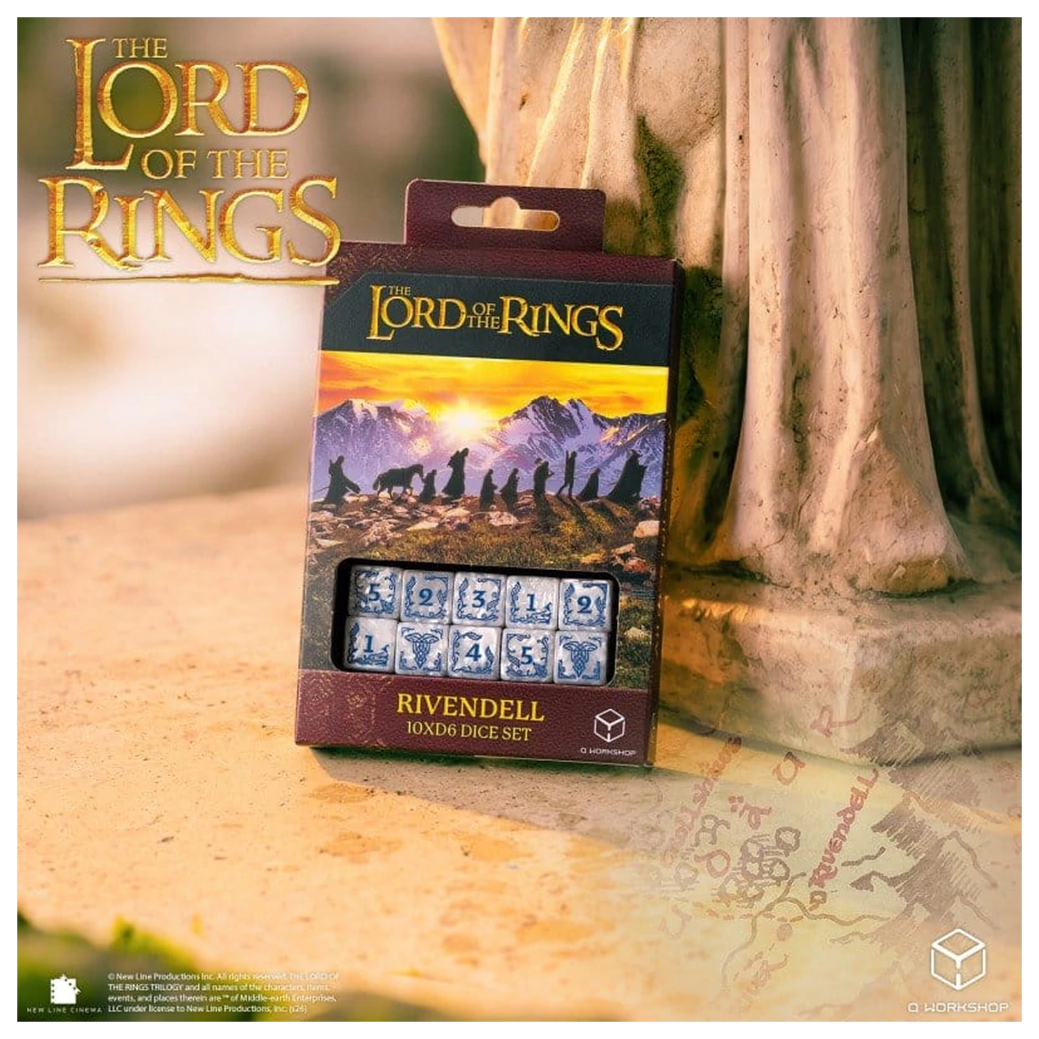 The Lord of the Rings: 10 D6 Dice Set Rivendell (Stone) product photo