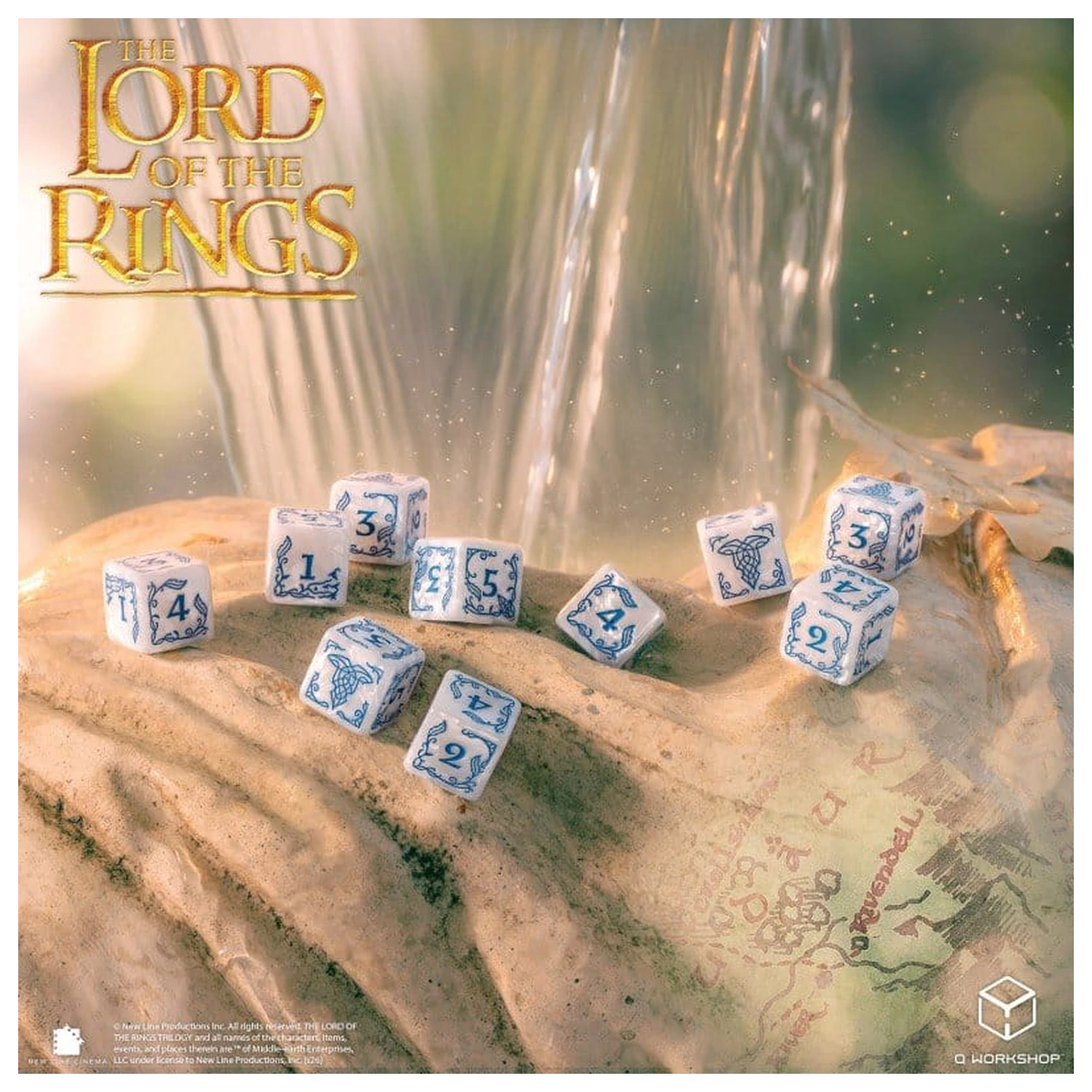 The Lord of the Rings: 10 D6 Dice Set Rivendell (Stone) product photo