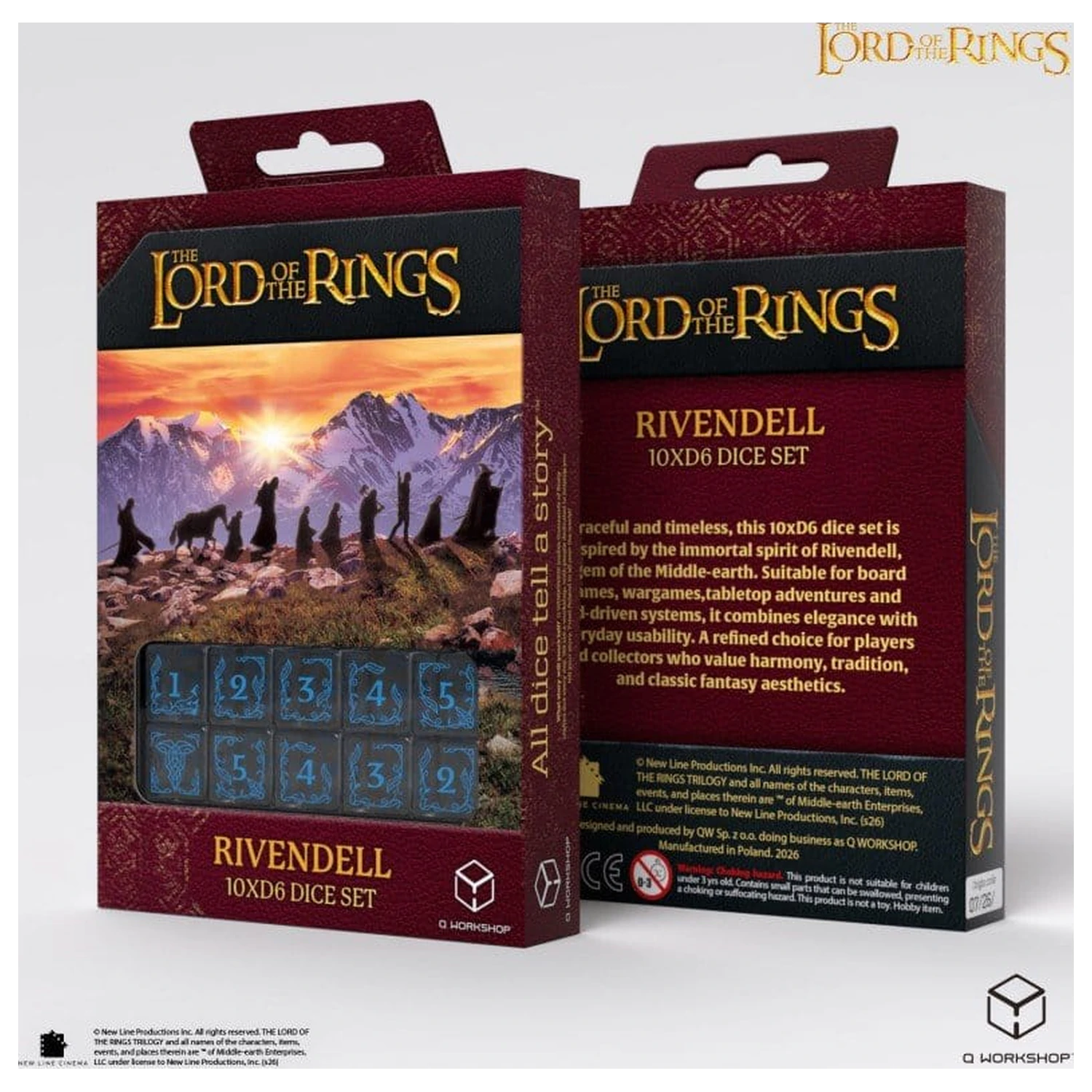 The Lord of the Rings: 10 D6 Dice Set Rivendell (Water) product photo