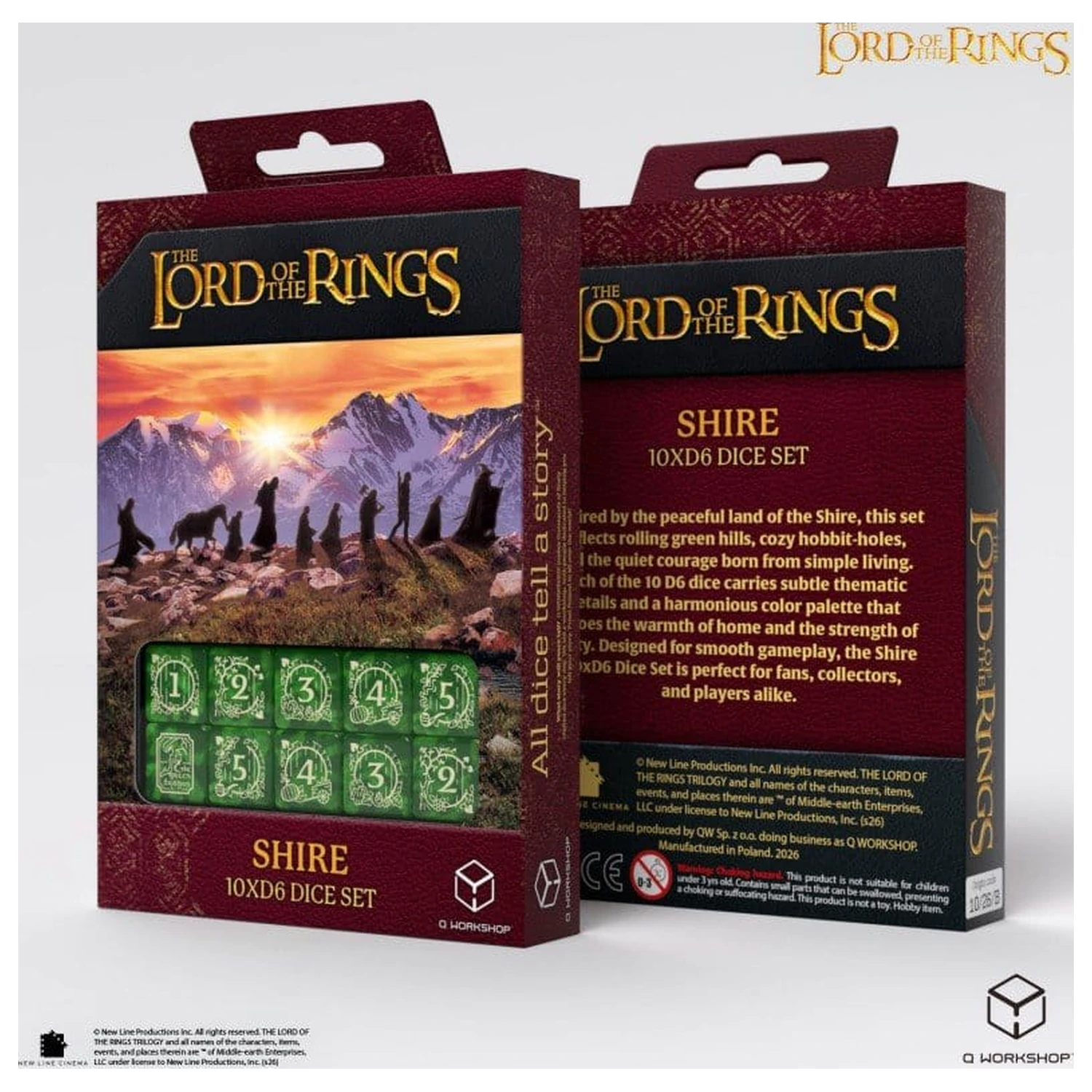 The Lord of the Rings: 10 D6 Dice Set Shire product photo