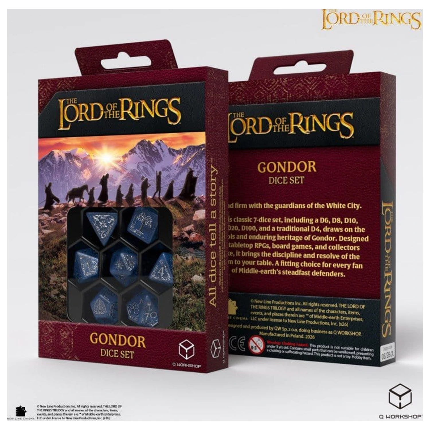 The Lord of the Rings Dice Set of 7 Gondor product photo