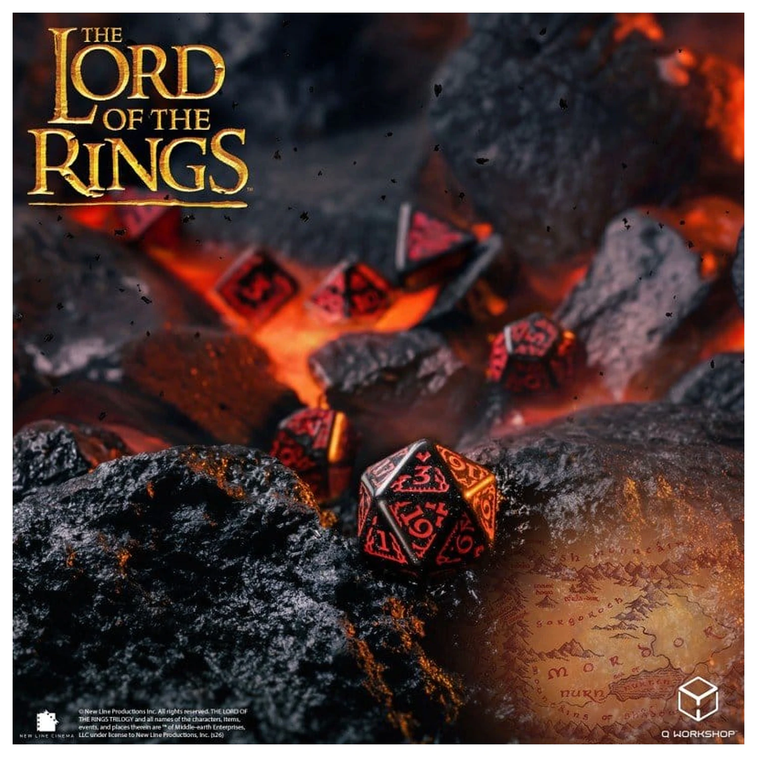The Lord of the Rings Dice Set of 7 Mordor product photo
