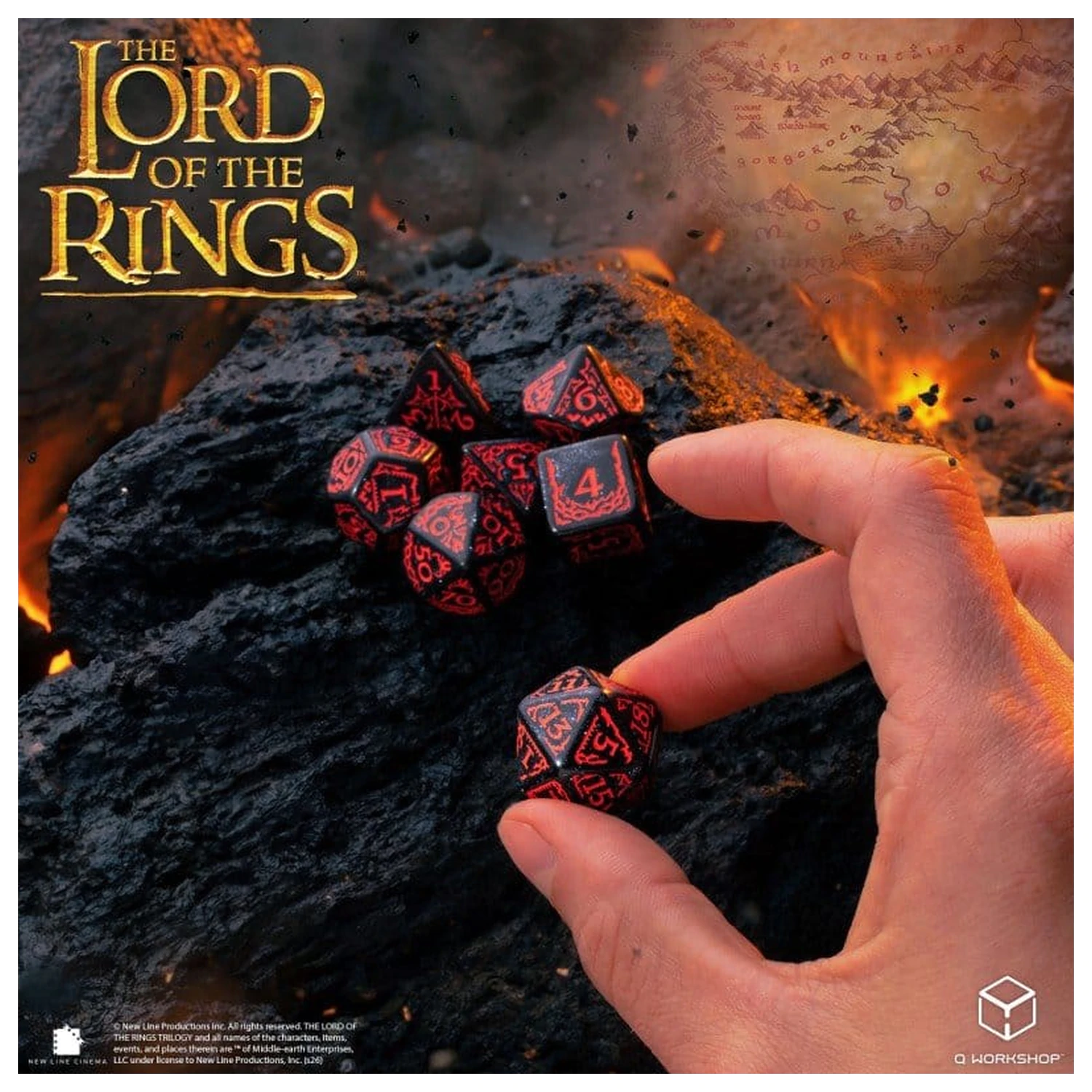 The Lord of the Rings Dice Set of 7 Mordor product photo