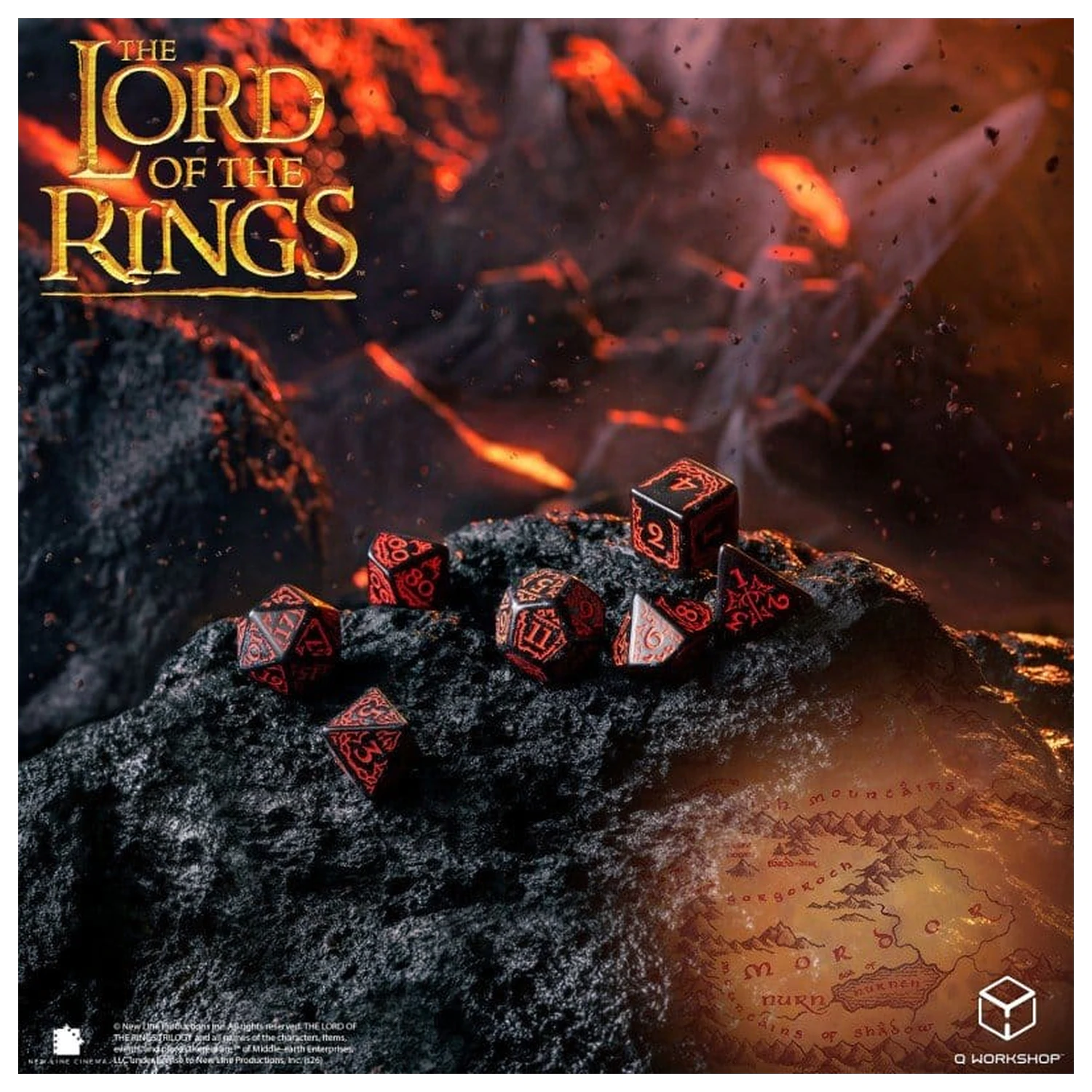 The Lord of the Rings Dice Set of 7 Mordor product photo