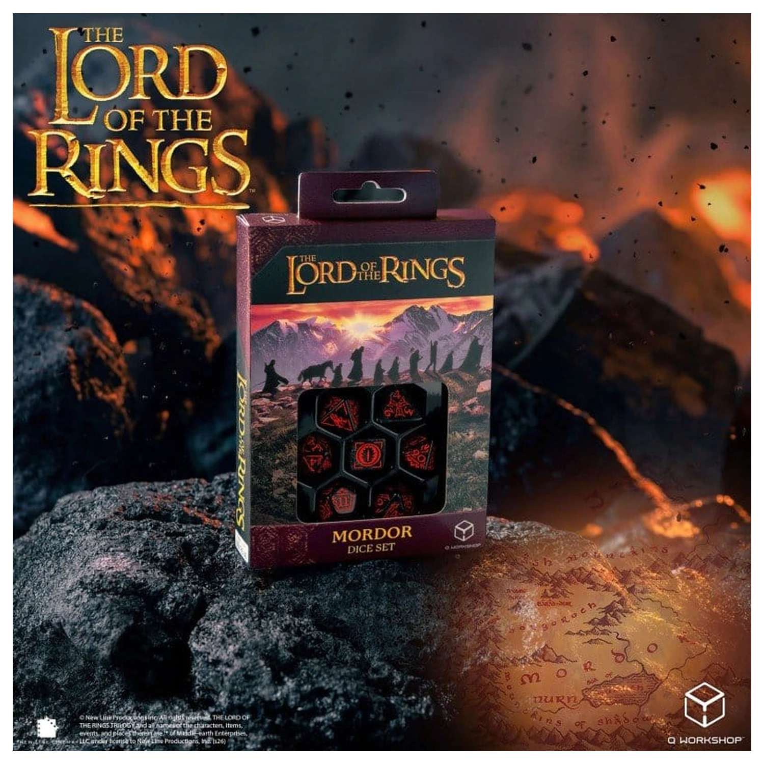 The Lord of the Rings Dice Set of 7 Mordor product photo
