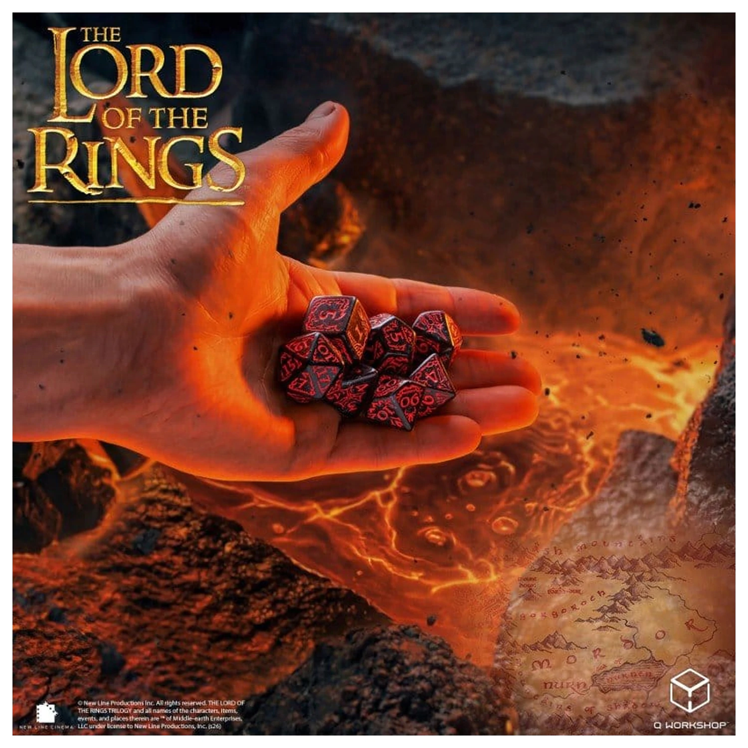 The Lord of the Rings Dice Set of 7 Mordor product photo