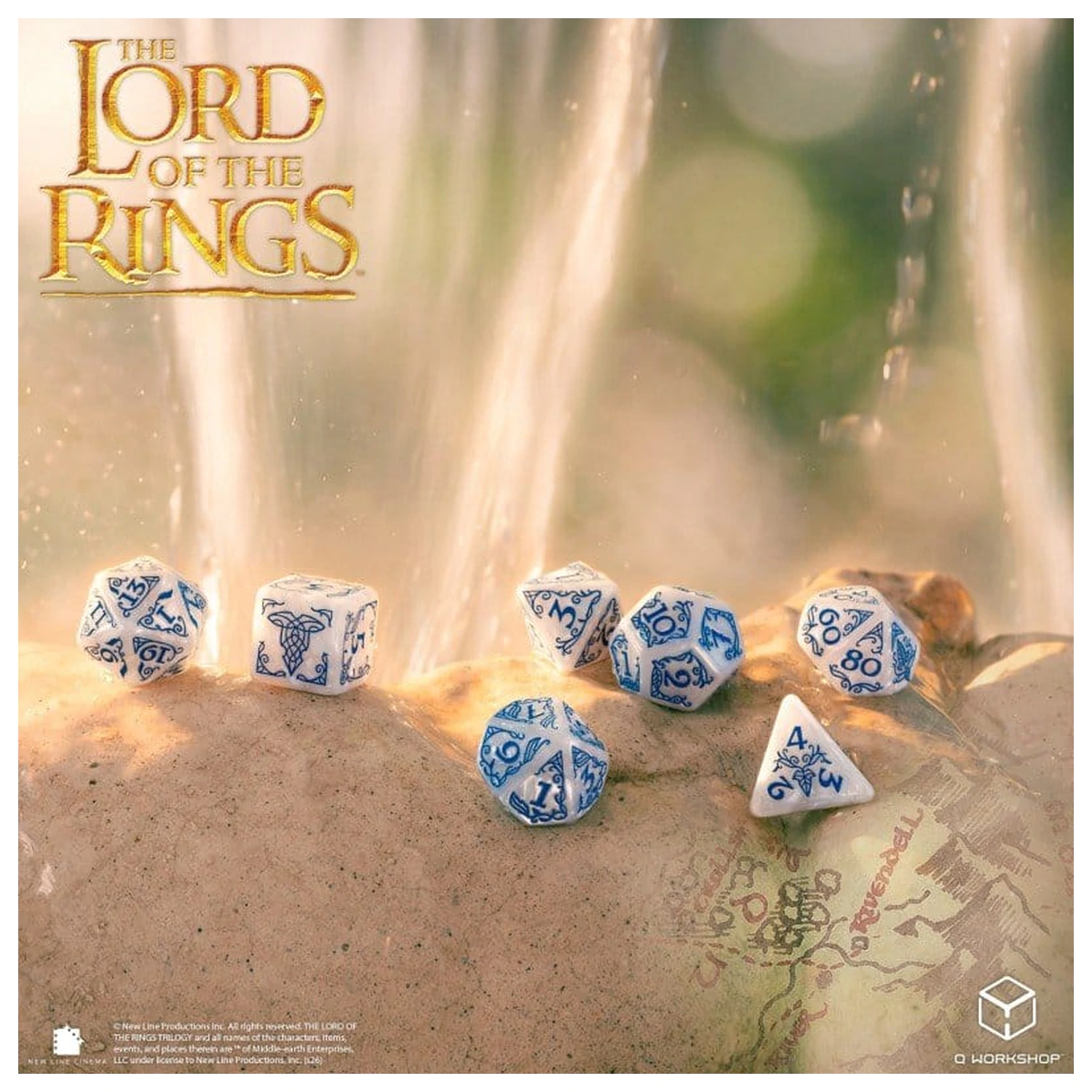 The Lord of the Rings Dice Set of 7 Rivendell (Stone) product photo