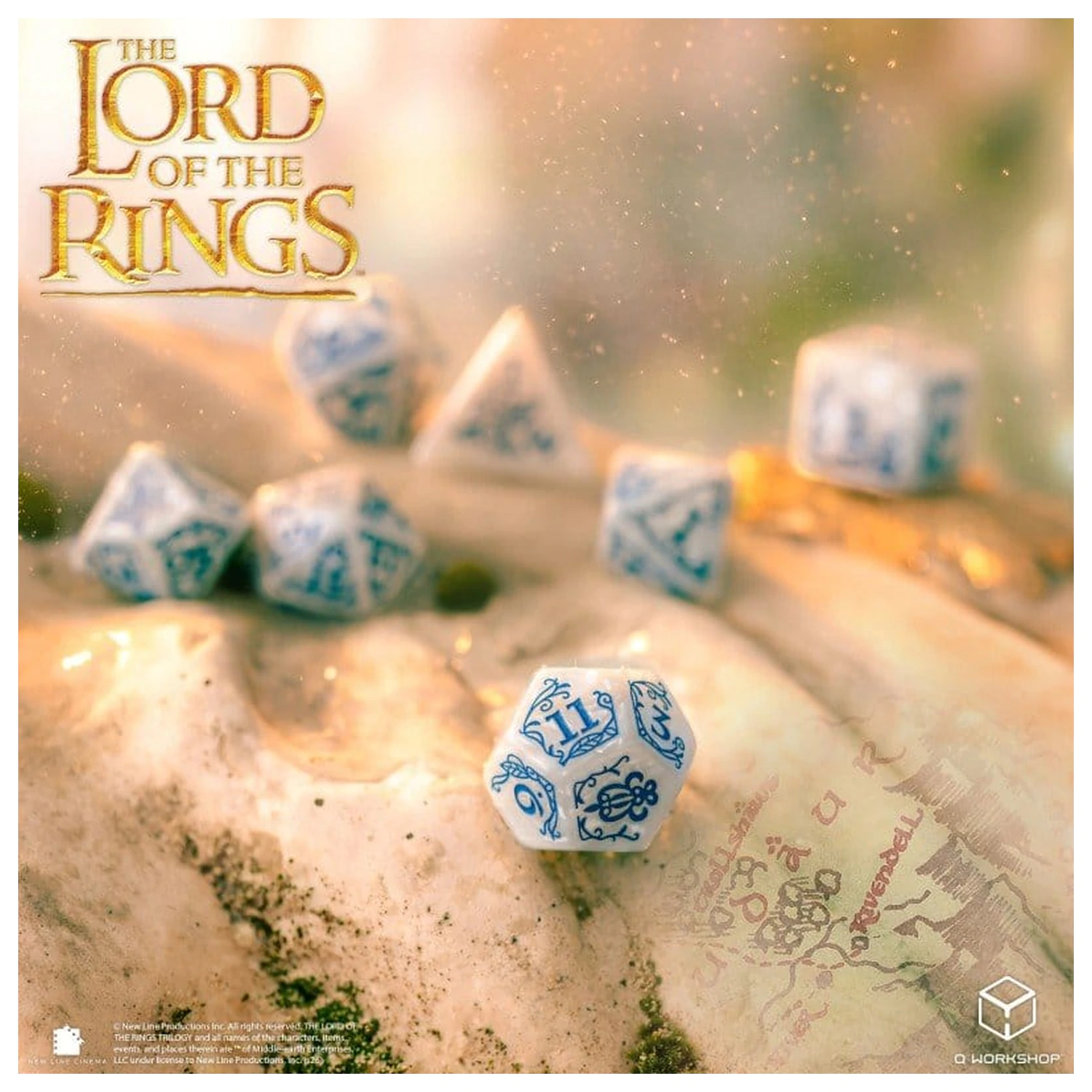 The Lord of the Rings Dice Set of 7 Rivendell (Stone) product photo