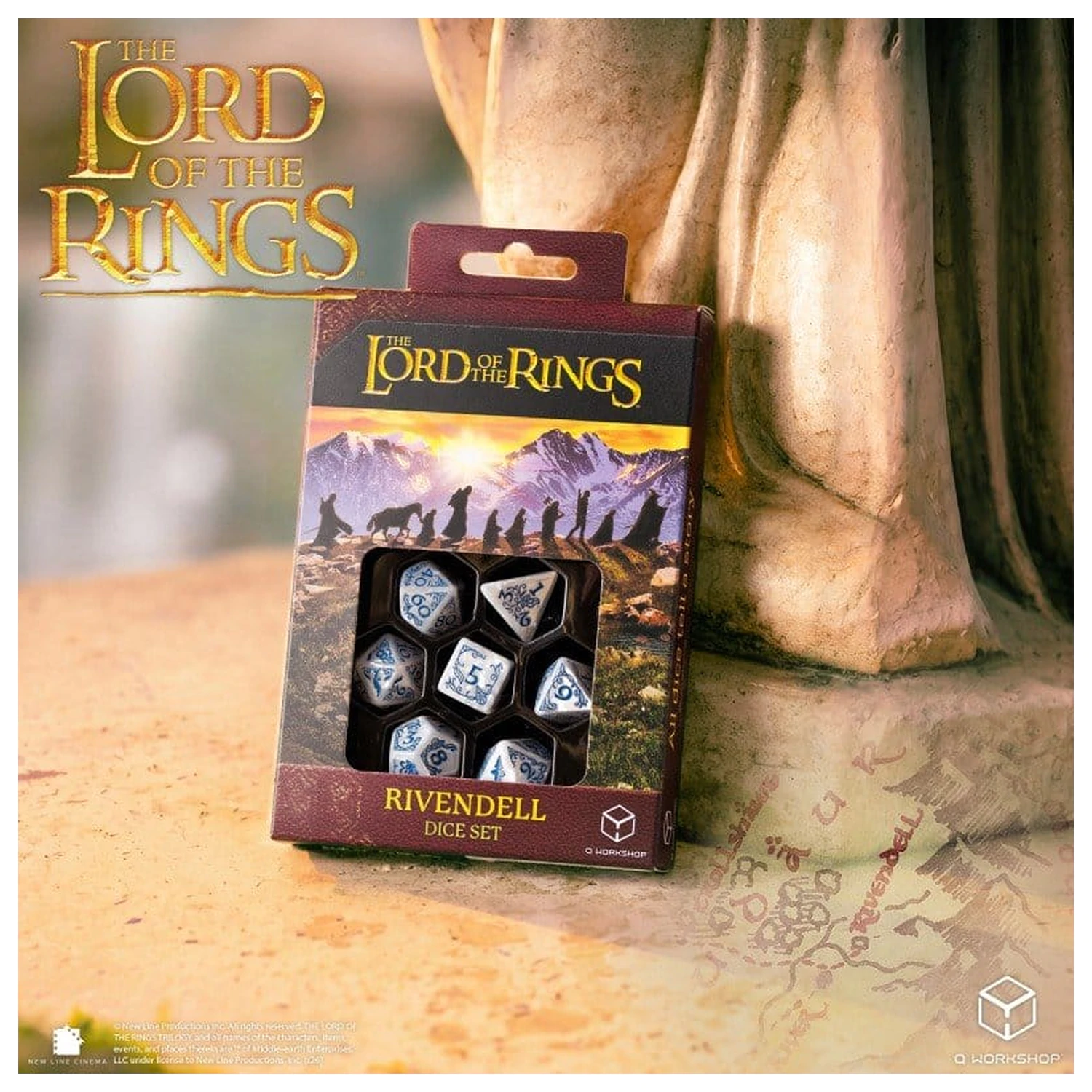The Lord of the Rings Dice Set of 7 Rivendell (Stone) product photo