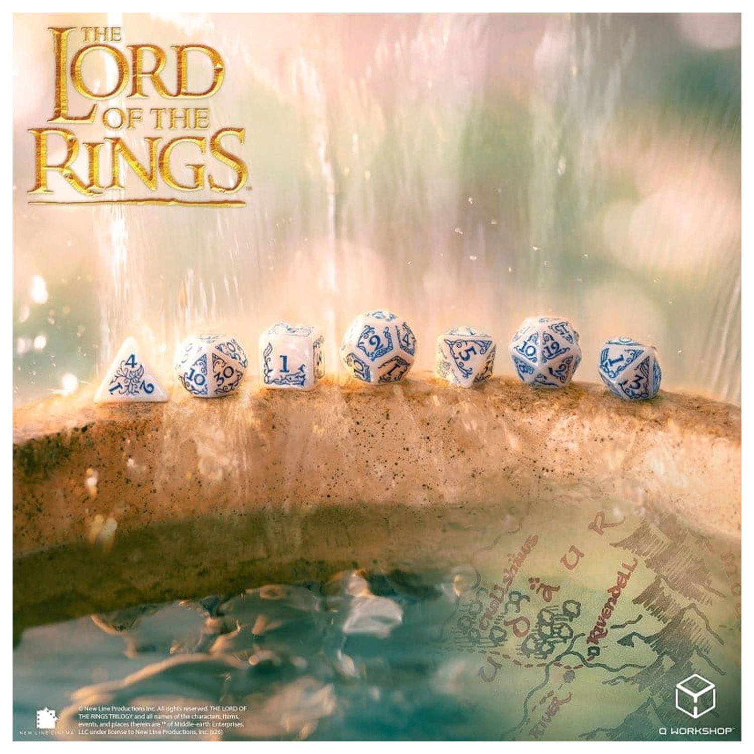 The Lord of the Rings Dice Set of 7 Rivendell (Stone) product photo