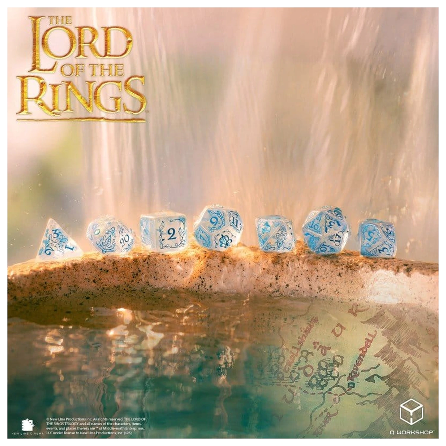 The Lord of the Rings Dice Set of 7 Rivendell (Water) product photo