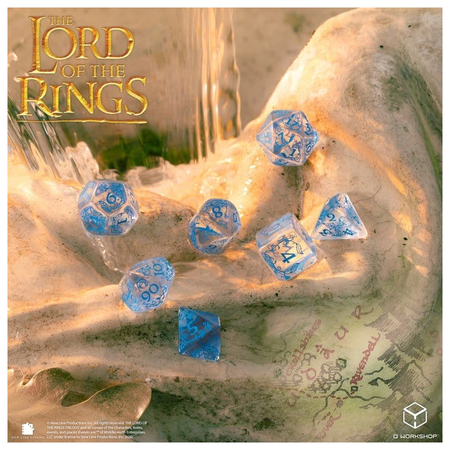 The Lord of the Rings Dice Set of 7 Rivendell (Water) product photo