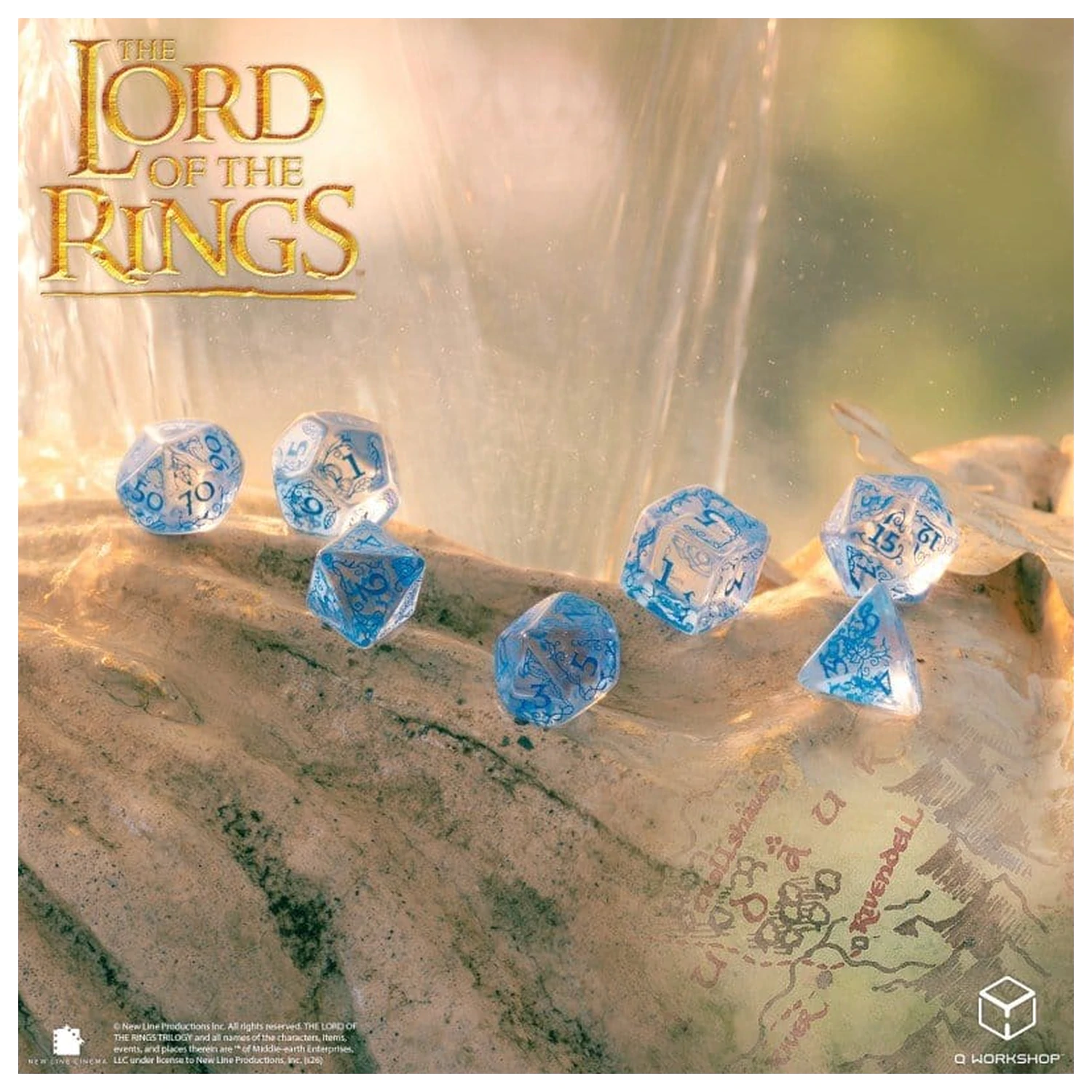 The Lord of the Rings Dice Set of 7 Rivendell (Water) product photo