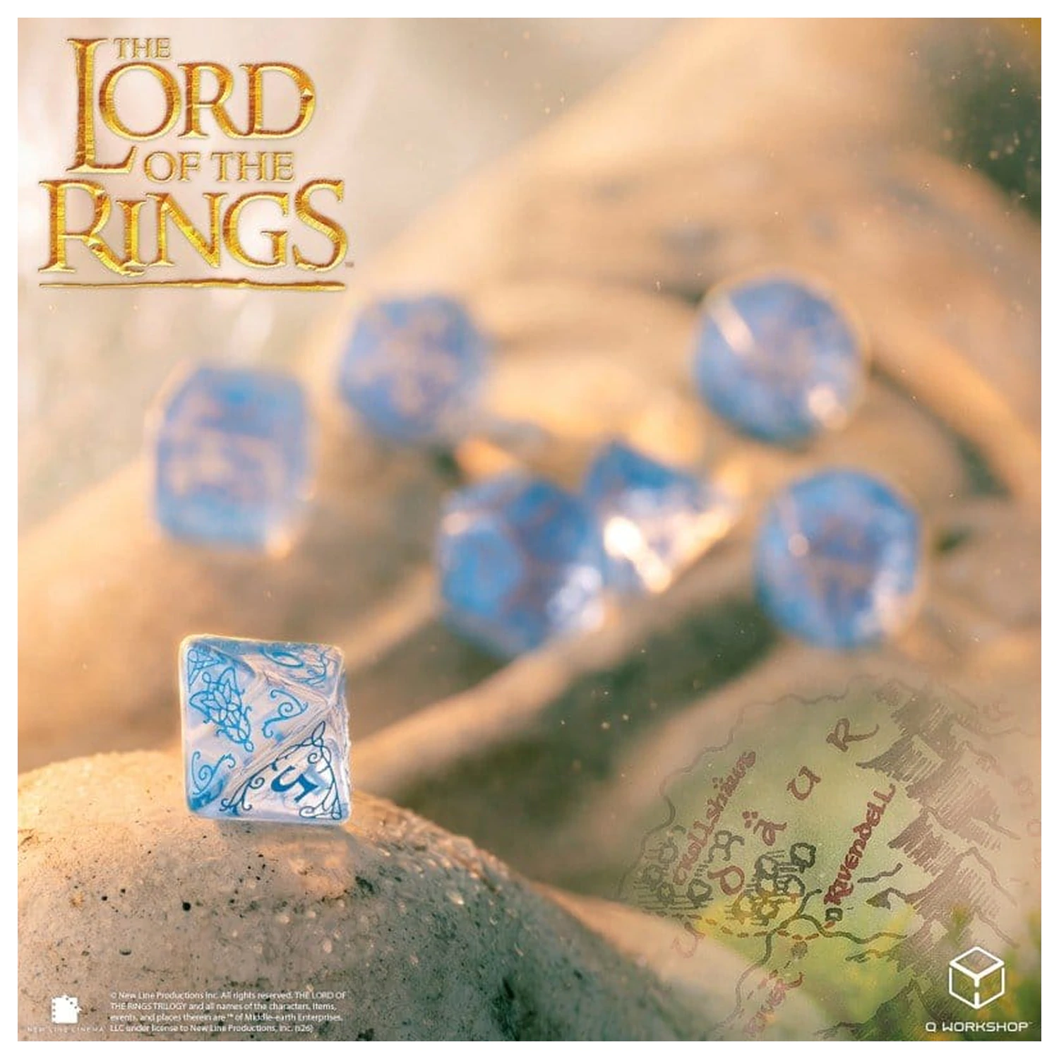The Lord of the Rings Dice Set of 7 Rivendell (Water) product photo