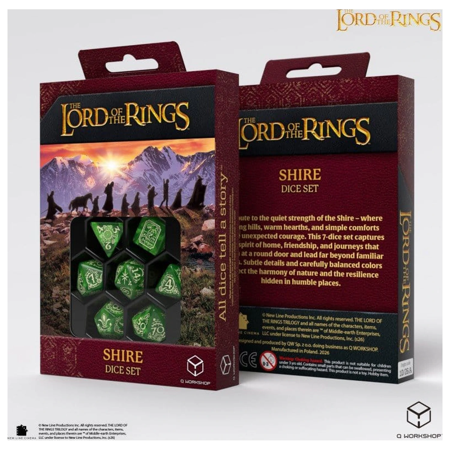The Lord of the Rings Dice Set of 7 Shire product photo
