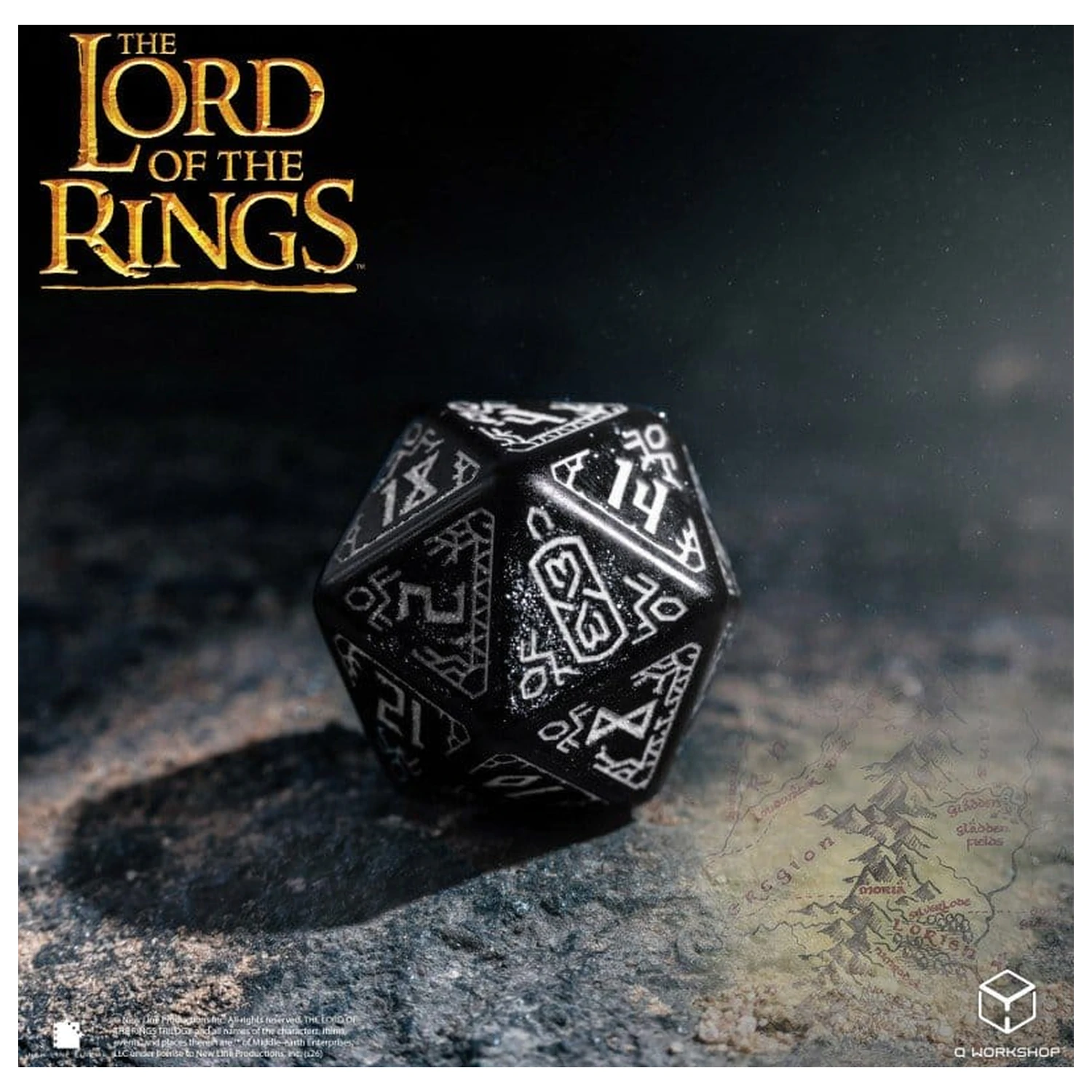 The Lord of the Rings Dice Set of 7 Moria (Glow in the Dark) product photo