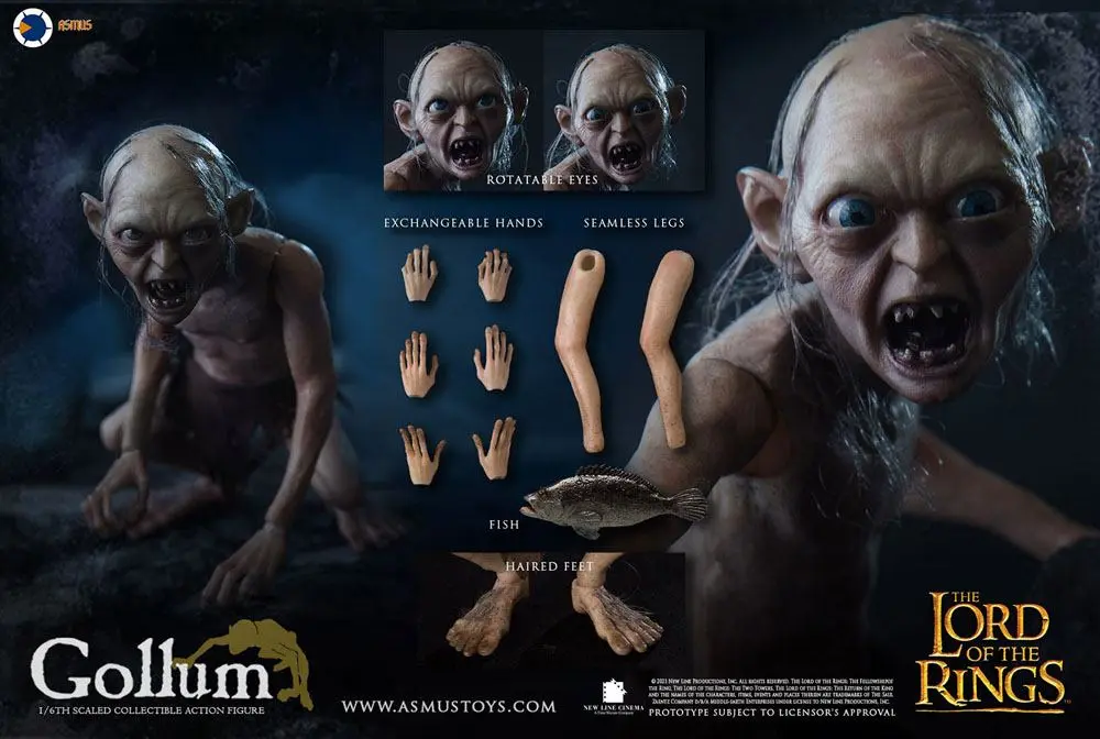 Lord of the Rings Action Figure 1/6 Gollum 19 cm termékfotó