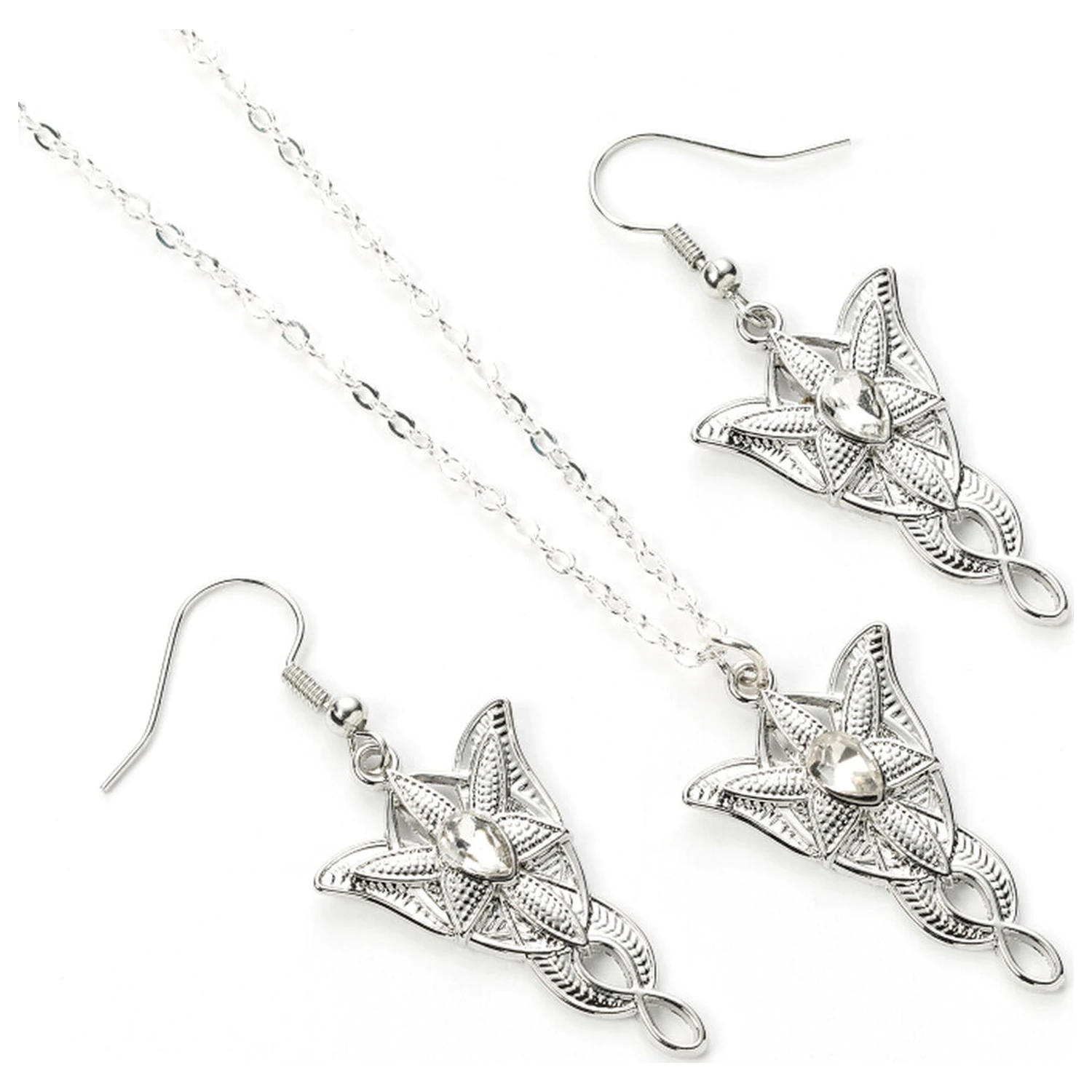 The Lord of The Rings Evenstar earringss and necklace set product photo