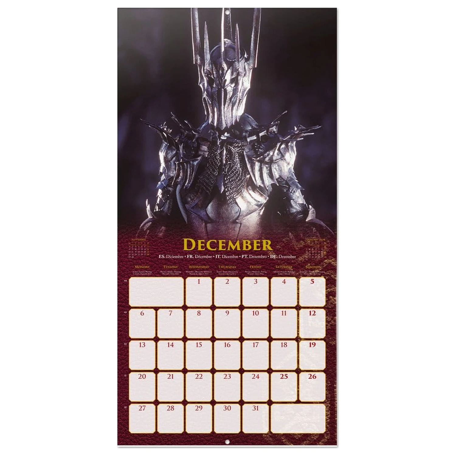 The Lord of the Rings Wall Calendar 2027 30 x 30 cm product photo