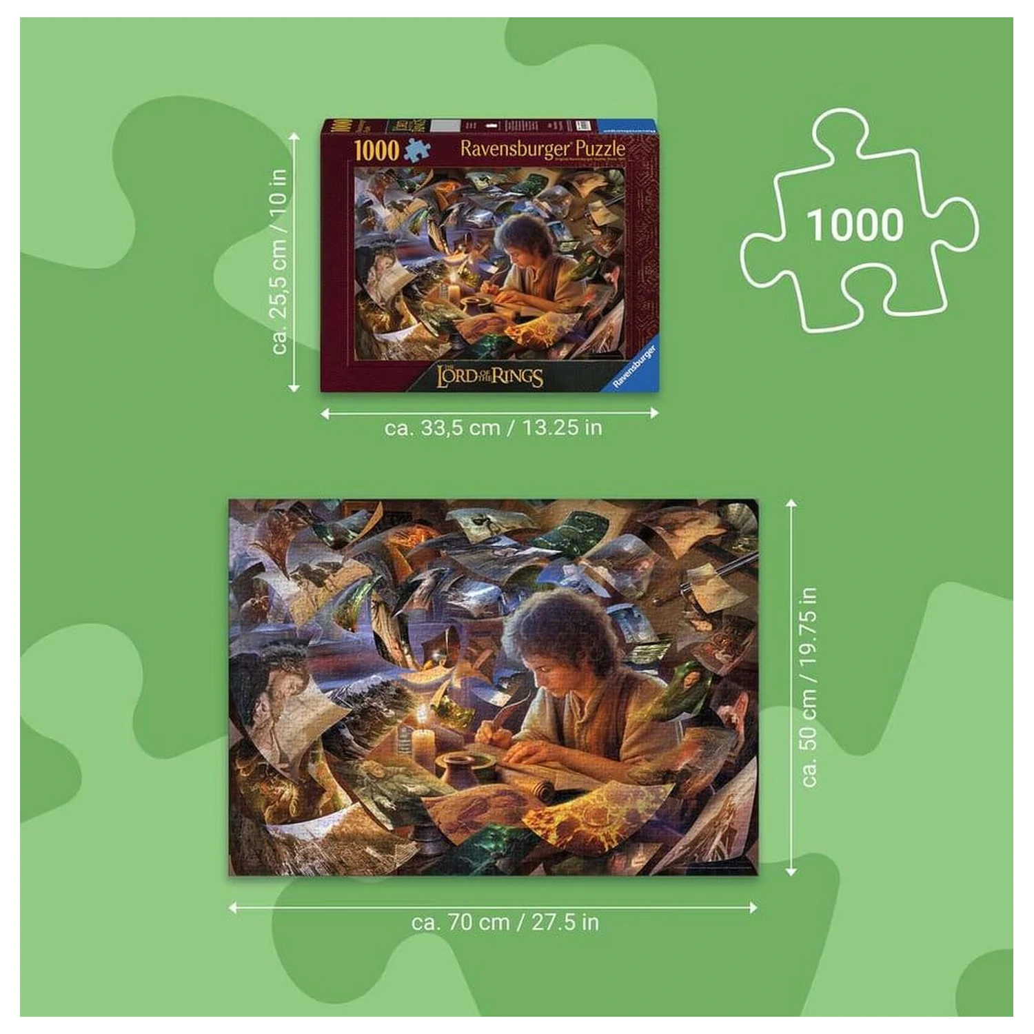 The Lord of the Rings Jigsaw Puzzle Frodo's Journey (1000 Pieces) product photo