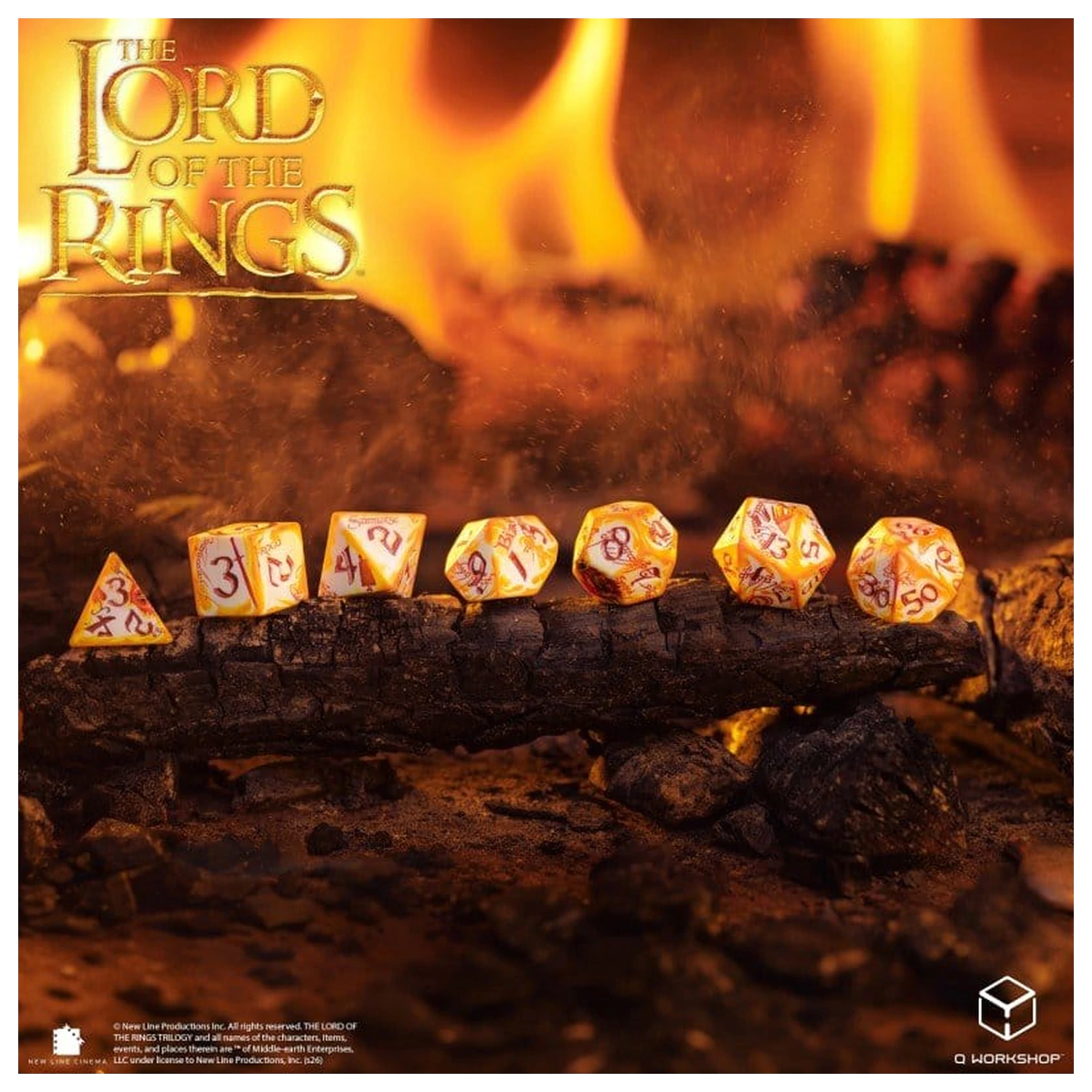 The Lord of the Rings Full Art Dice Set of 7 Ring-bearers (Whitefire Radiance) product photo
