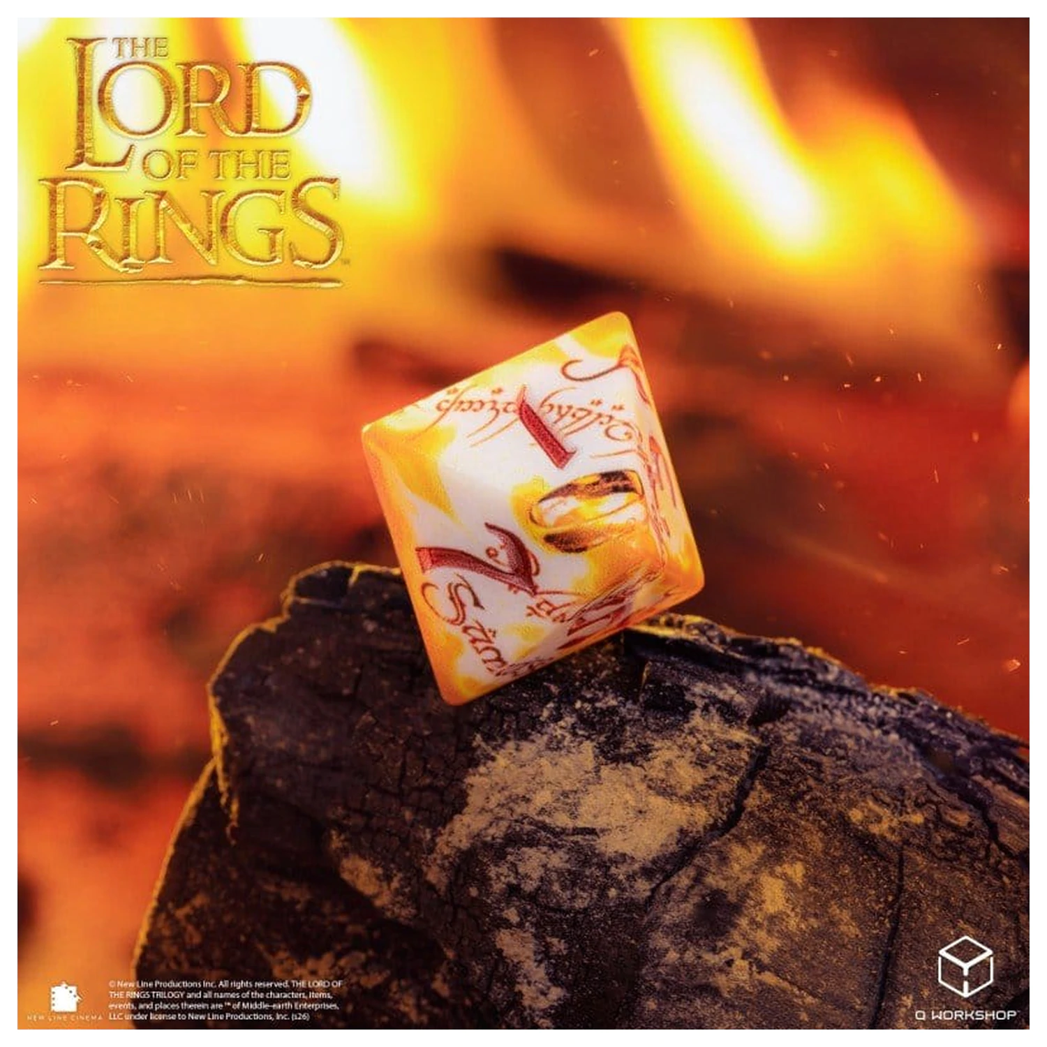The Lord of the Rings Full Art Dice Set of 7 Ring-bearers (Whitefire Radiance) product photo