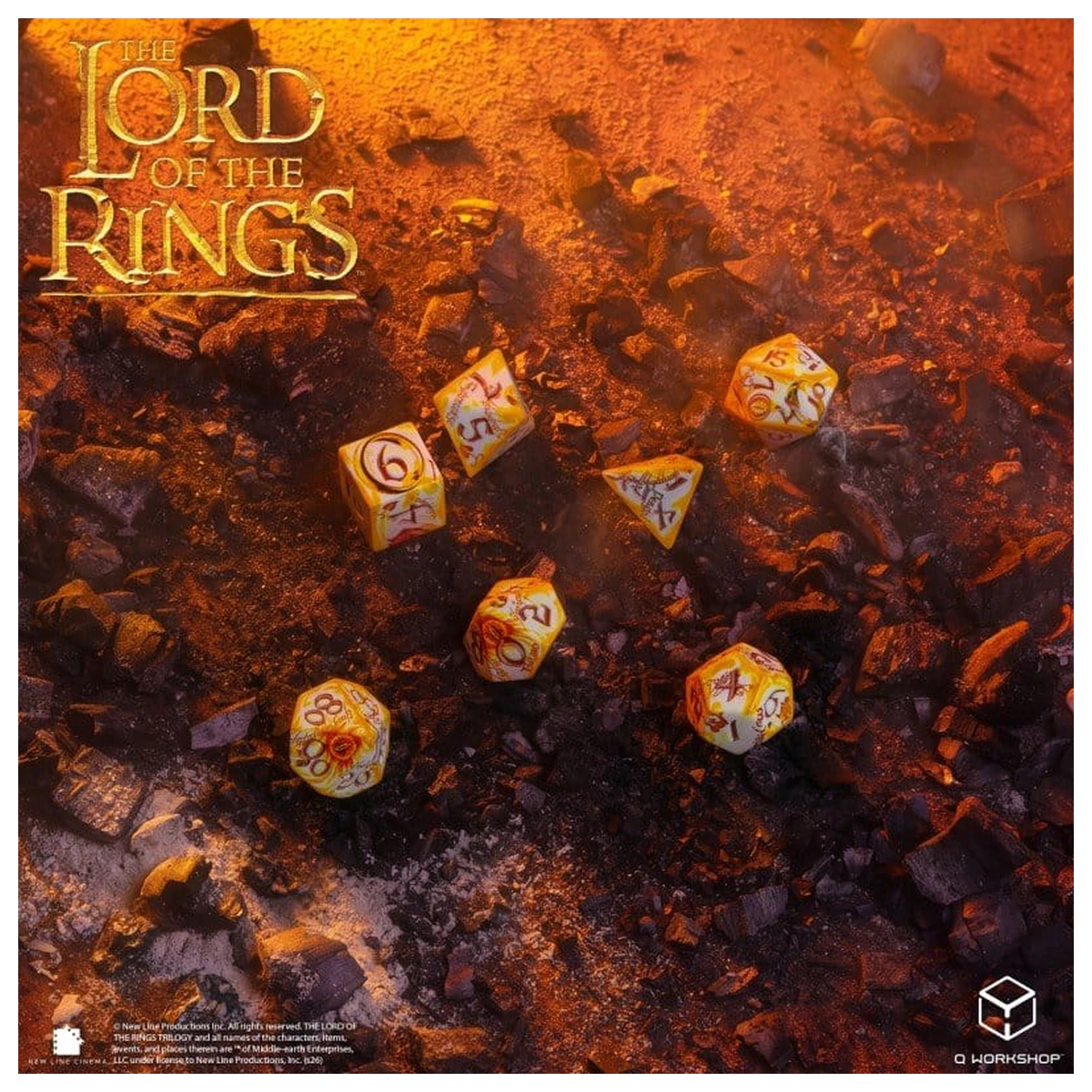 The Lord of the Rings Full Art Dice Set of 7 Ring-bearers (Whitefire Radiance) product photo