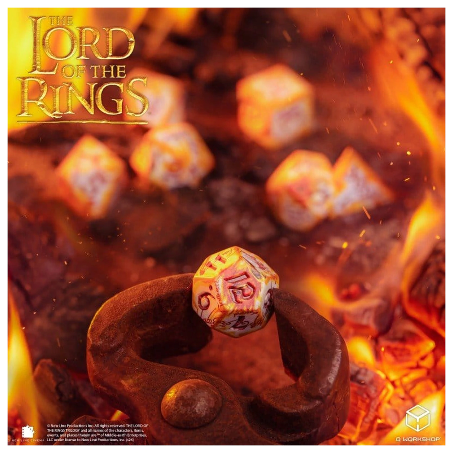 The Lord of the Rings Full Art Dice Set of 7 Ring-bearers (Whitefire Radiance) product photo