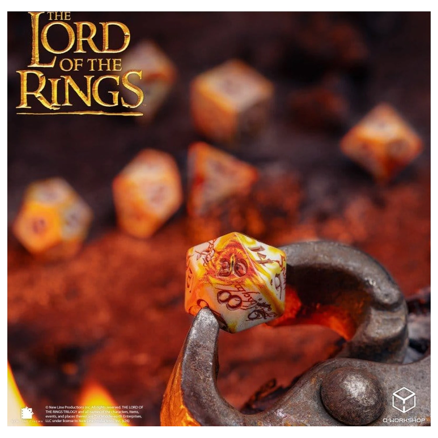 The Lord of the Rings Full Art Dice Set of 7 Ring-bearers (Whitefire Radiance) product photo