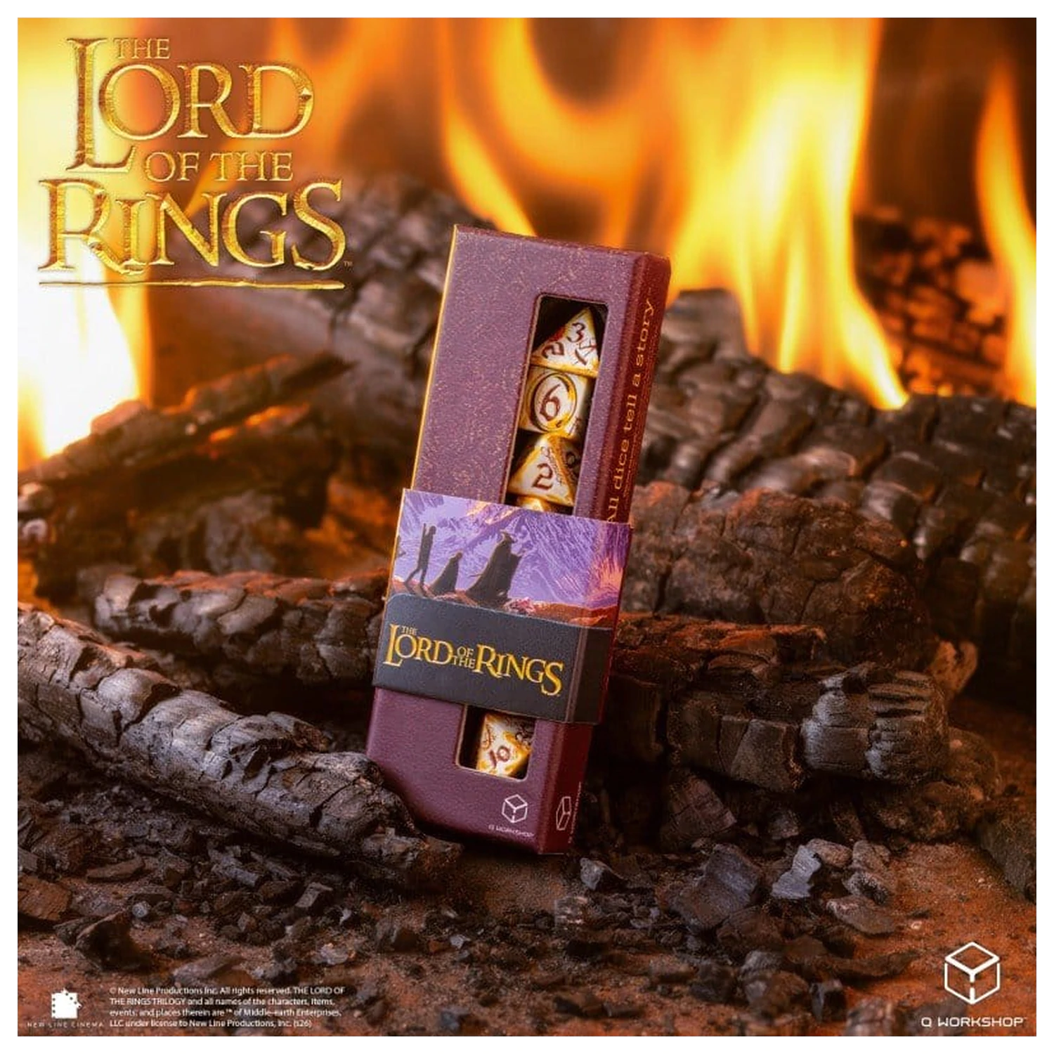 The Lord of the Rings Full Art Dice Set of 7 Ring-bearers (Whitefire Radiance) product photo