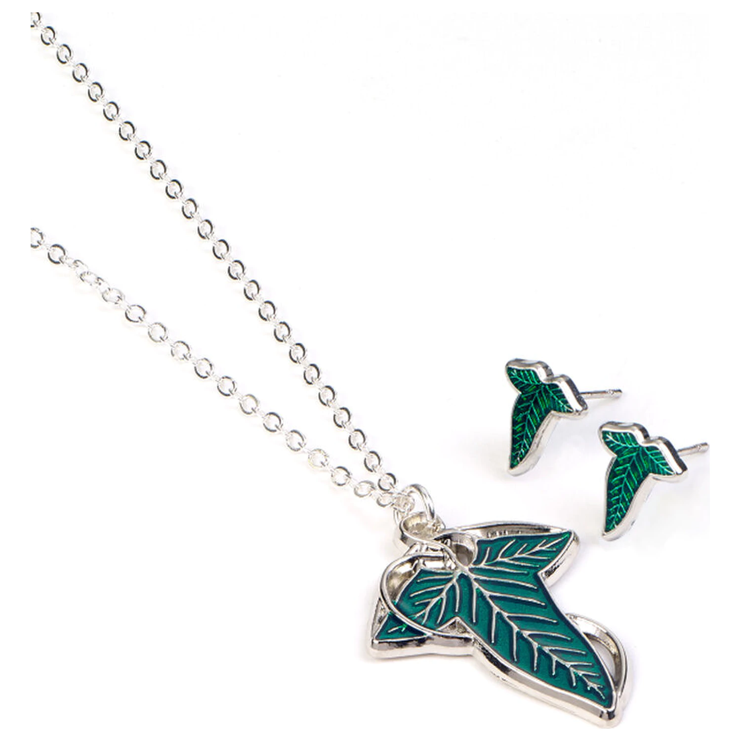 The Lord of the rings Leaf of Lorien earringss and necklace set product photo
