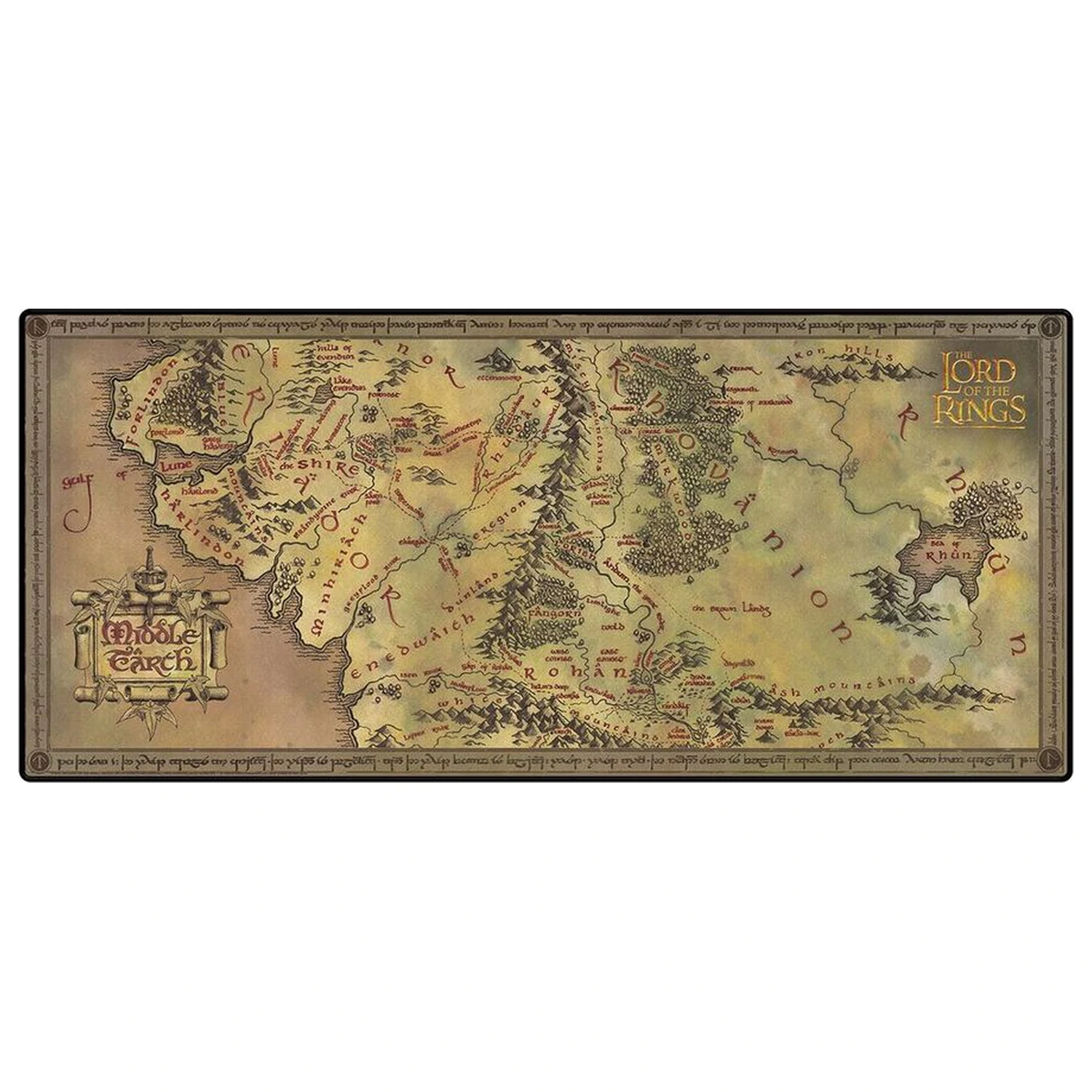 The Lord of the Rings Map gaming desk mat product photo