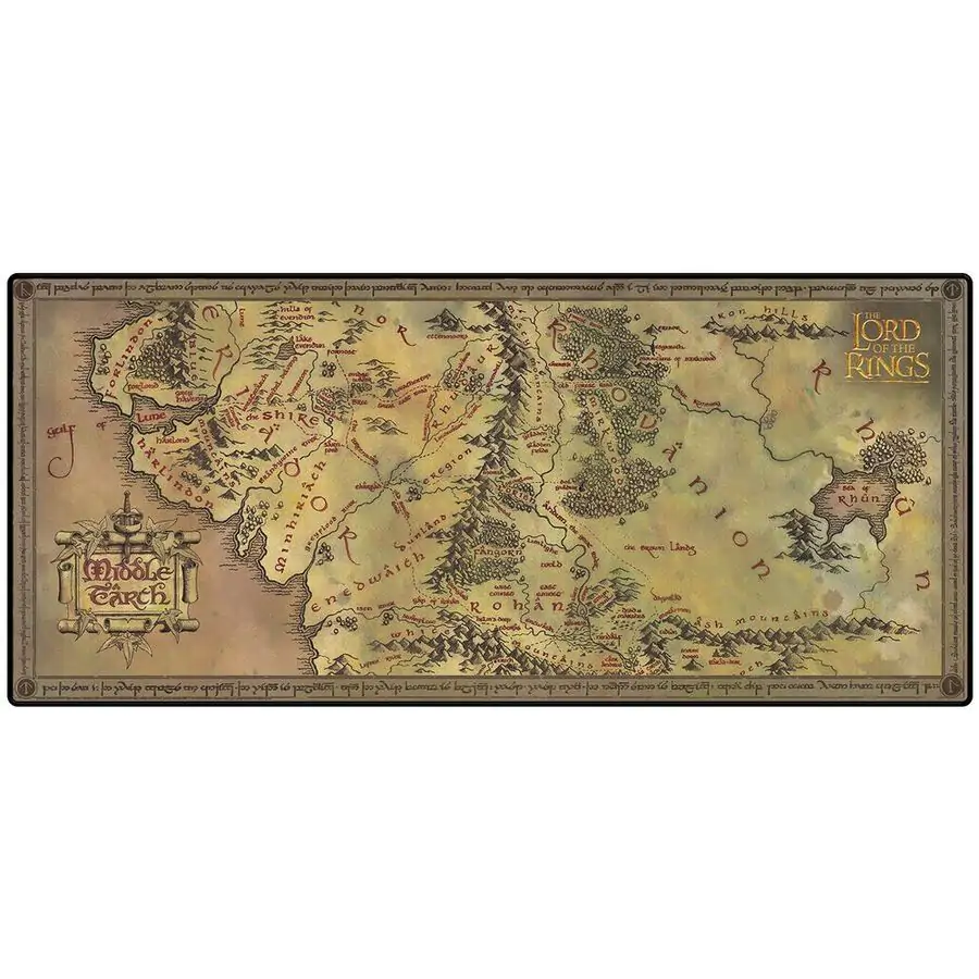 The Lord of the Rings Map gaming desk mat product photo
