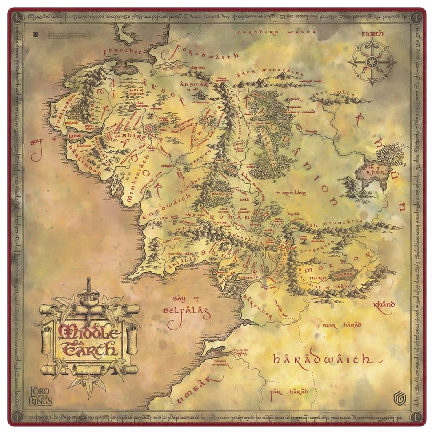 The Lord of the Rings Ultimate Guard Play-Mat Oversized 61x 61cm product photo