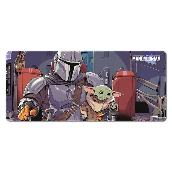 Star Wars Mandalorian & Child gaming desk mat product photo